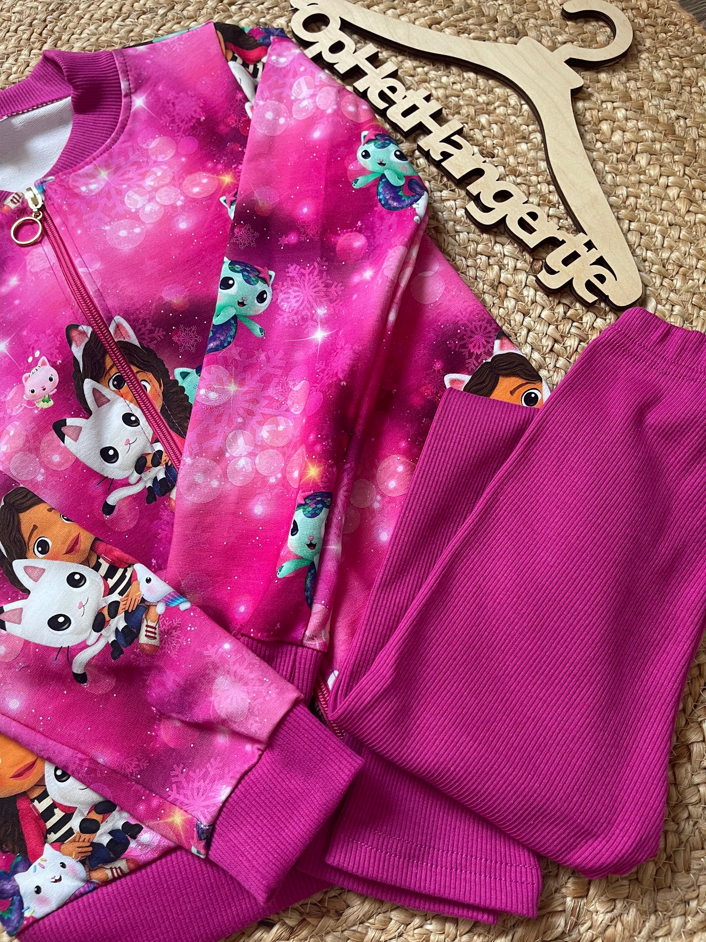 Meisjes setje ”Gabby’s Poppenhuis” Vestje met Riets en legging