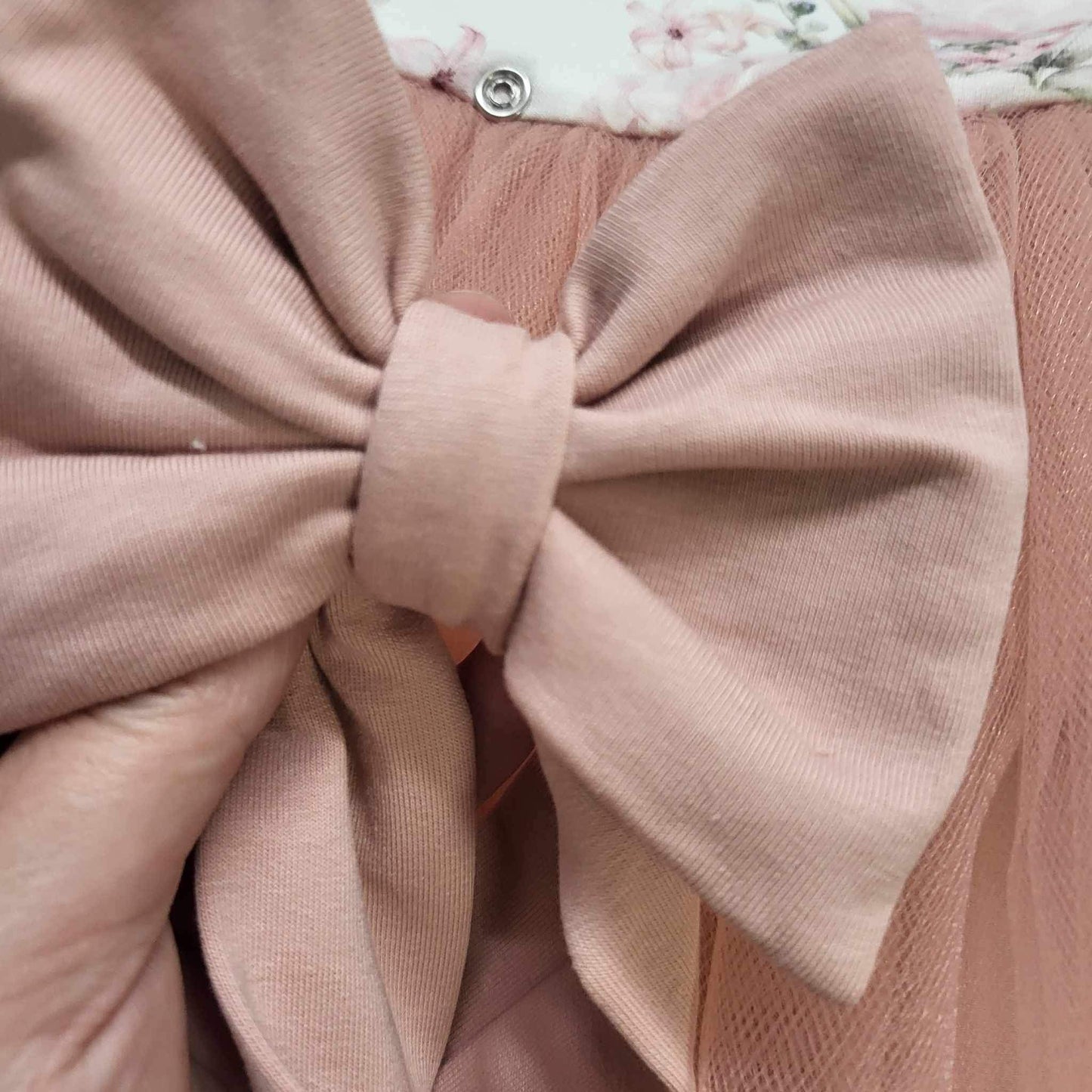 Tule Jurk 'Romy' Ecru / Roze