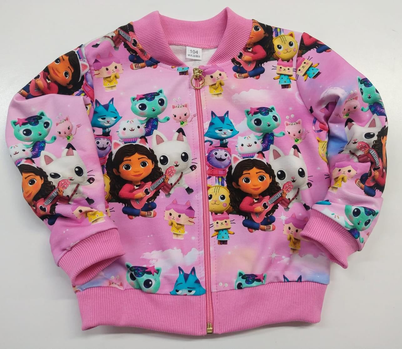 Meisjes vestje ”Gabby en haar vrienden” Rietsluiting, Roze