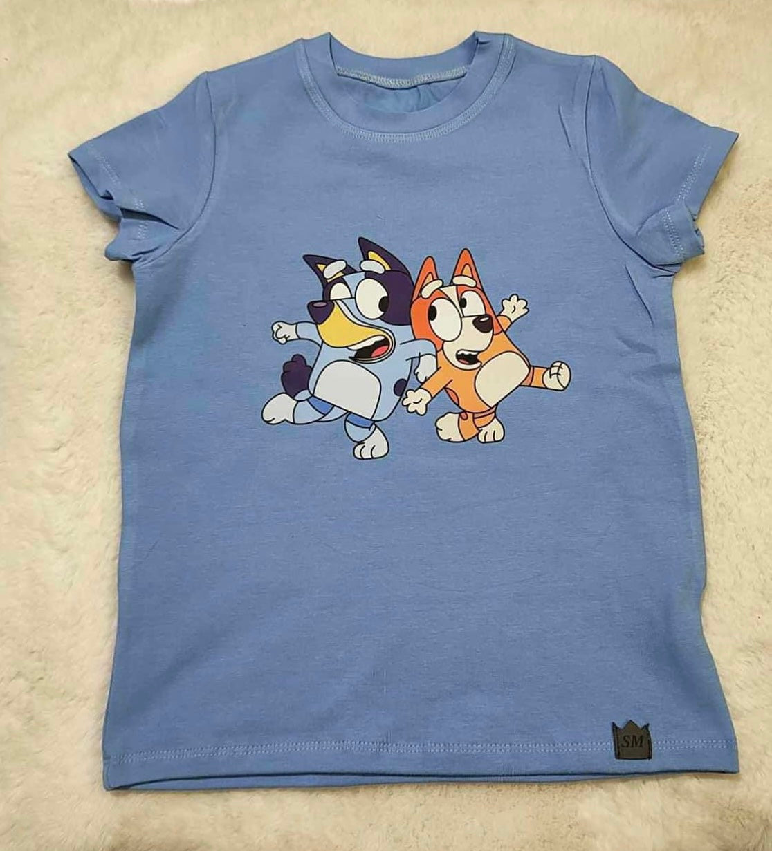 Jongens T-Shirt ‘Bluey’ Blauw met Bluey en Bingo Opdruk