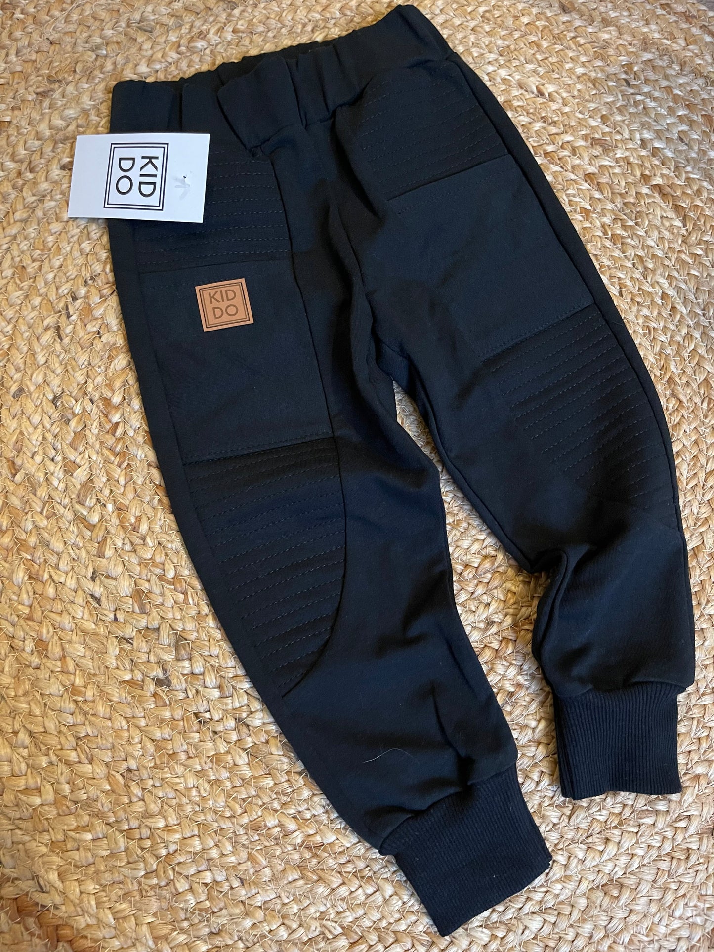 Jongens Broek ‘Kiddo’ Gedecoreerd Met Elastische Band Zwart