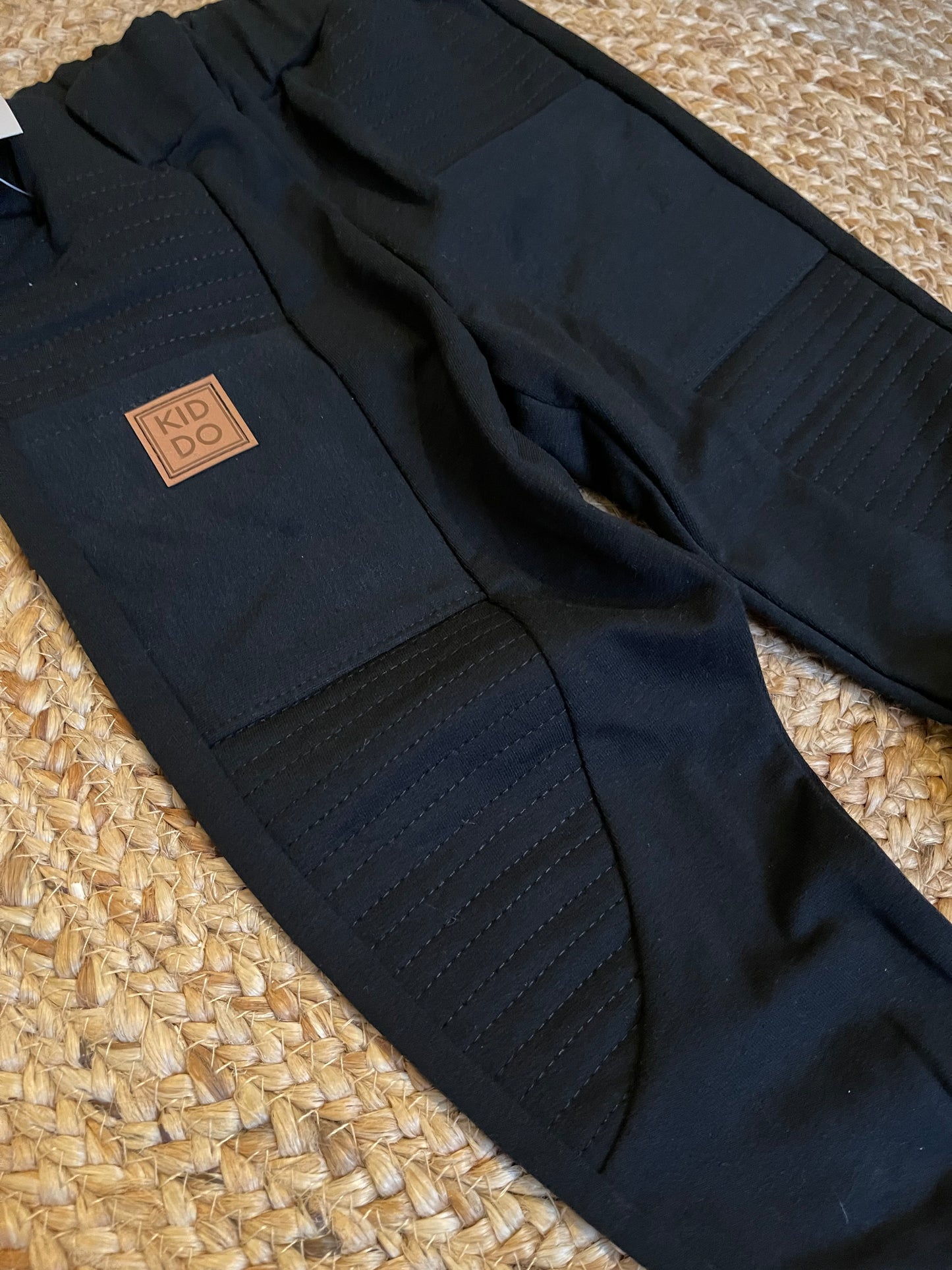 Jongens Broek ‘Kiddo’ Gedecoreerd Met Elastische Band Zwart