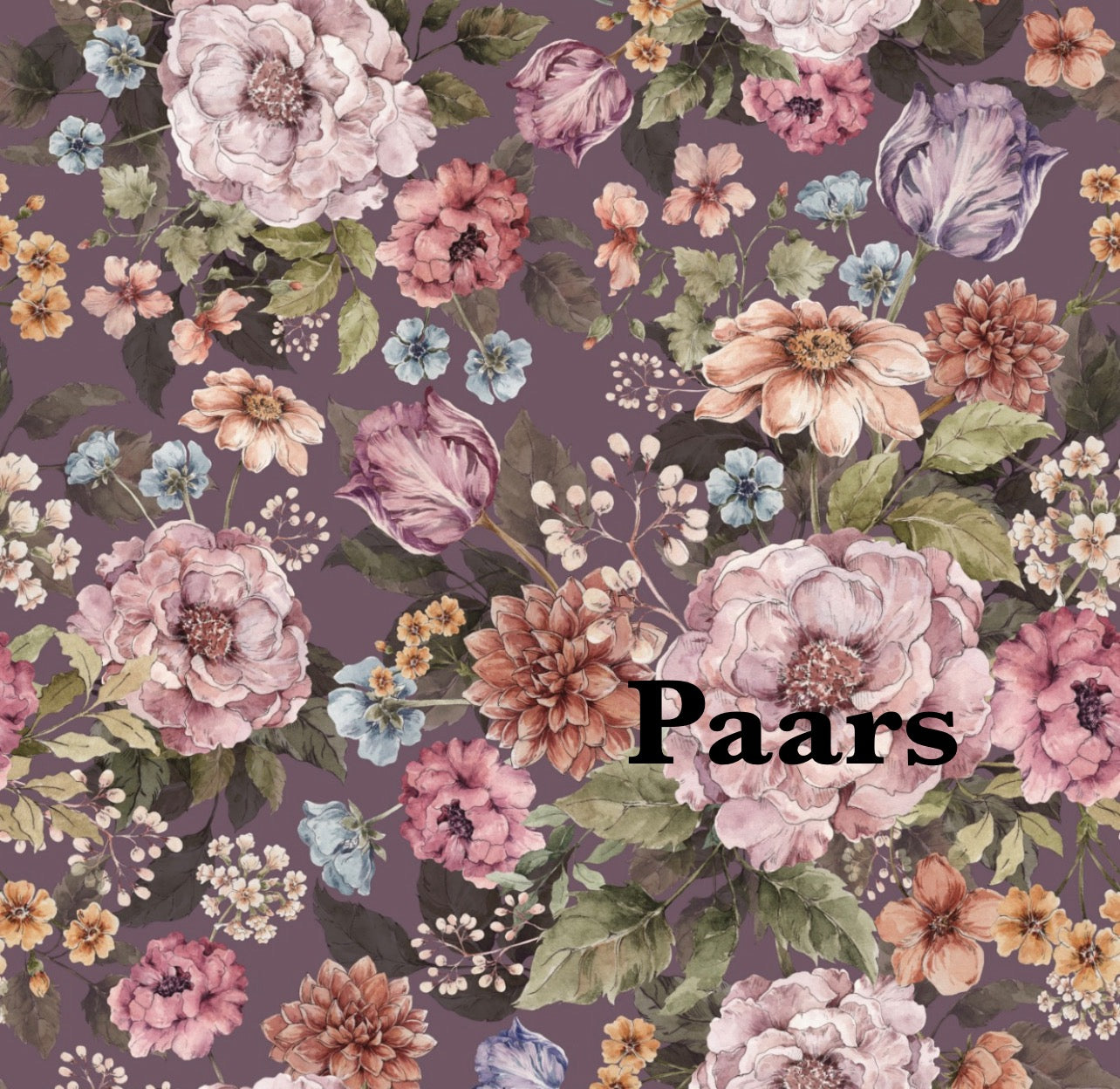 Meisjes Flared Broek 'Purple Garden' Paars met Bloemenmotief