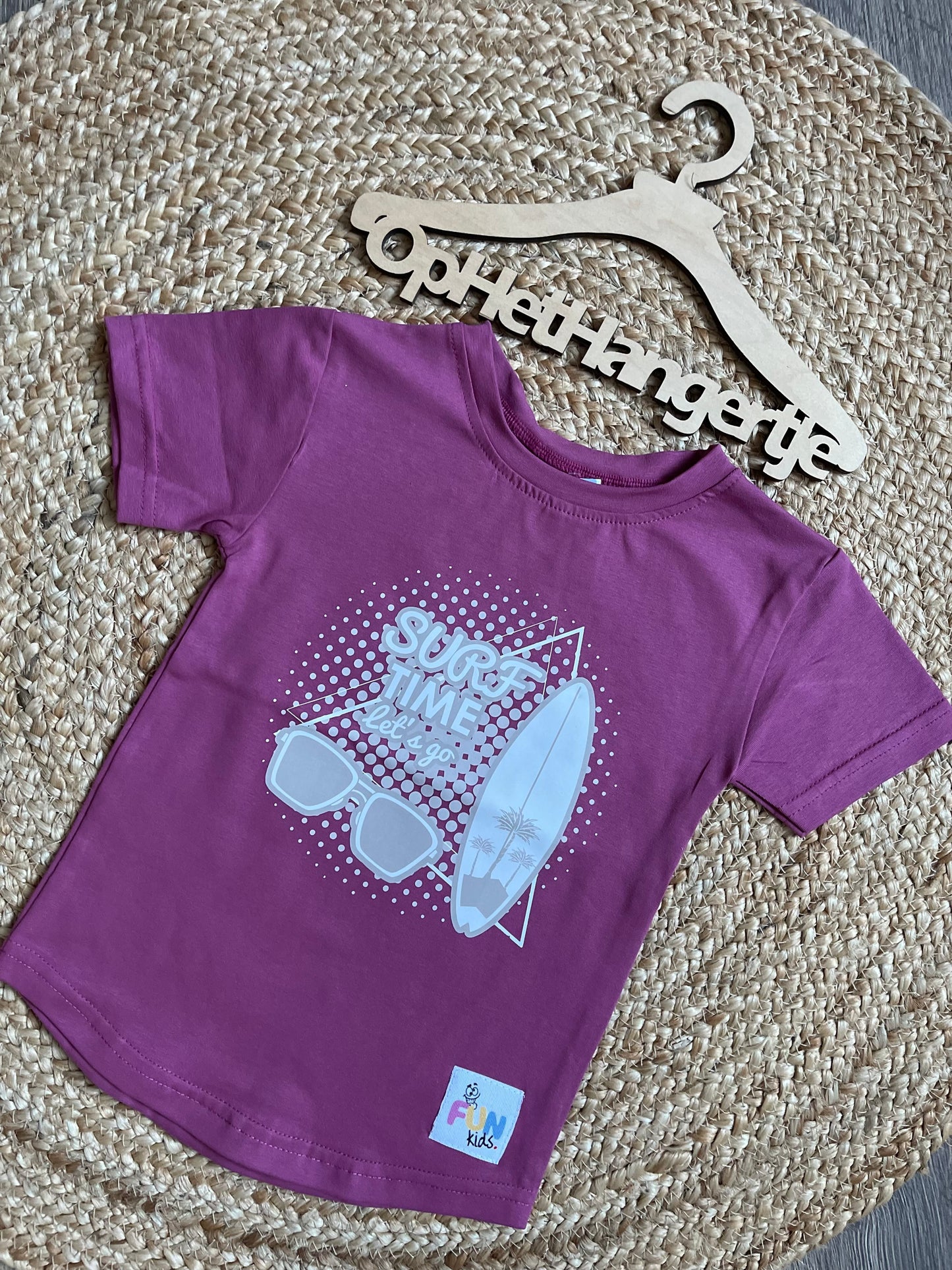 Jongens T-Shirt ‘Surf Time’ Malaga met Opdruk