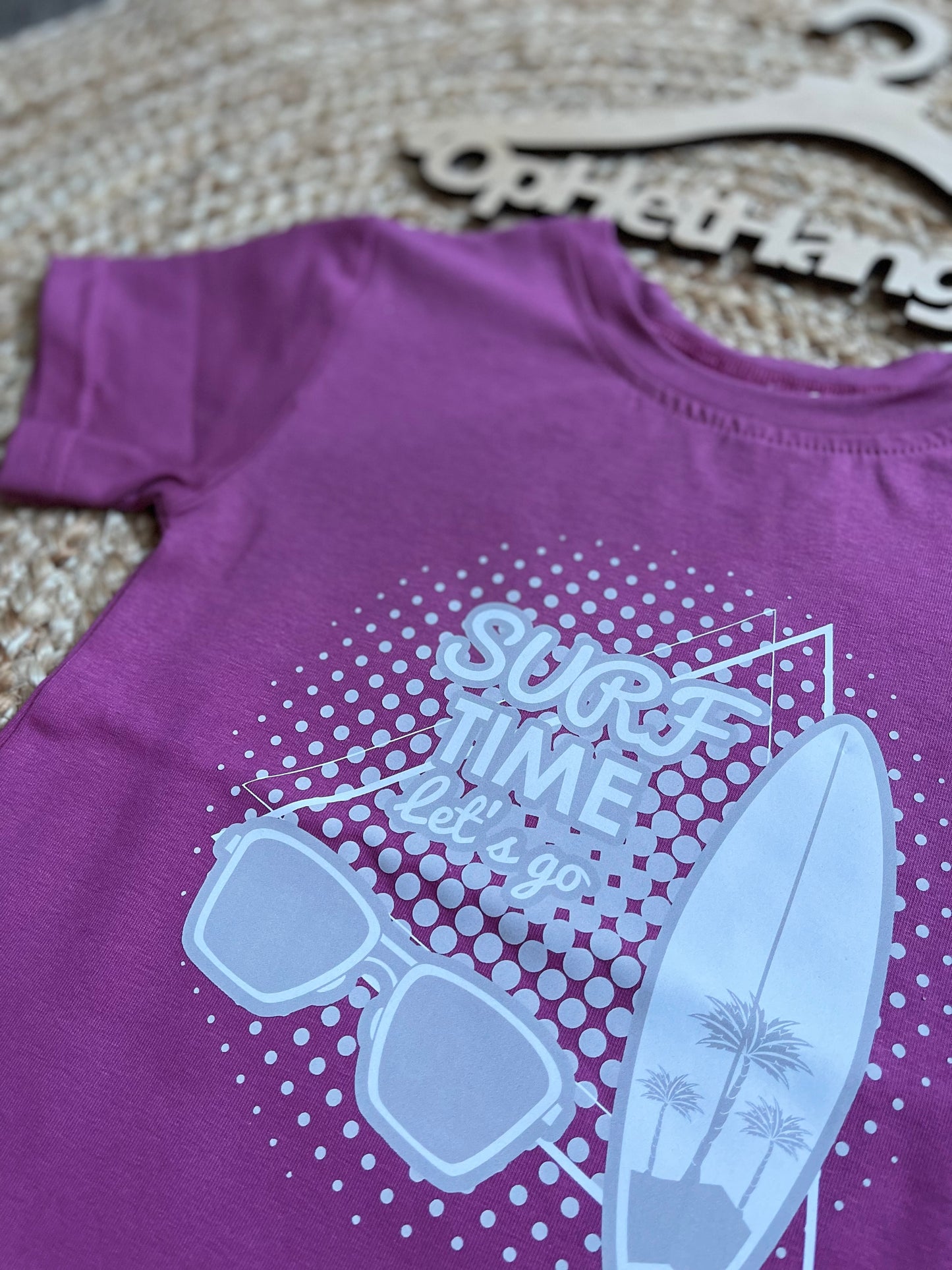 Jongens T-Shirt ‘Surf Time’ Malaga met Opdruk