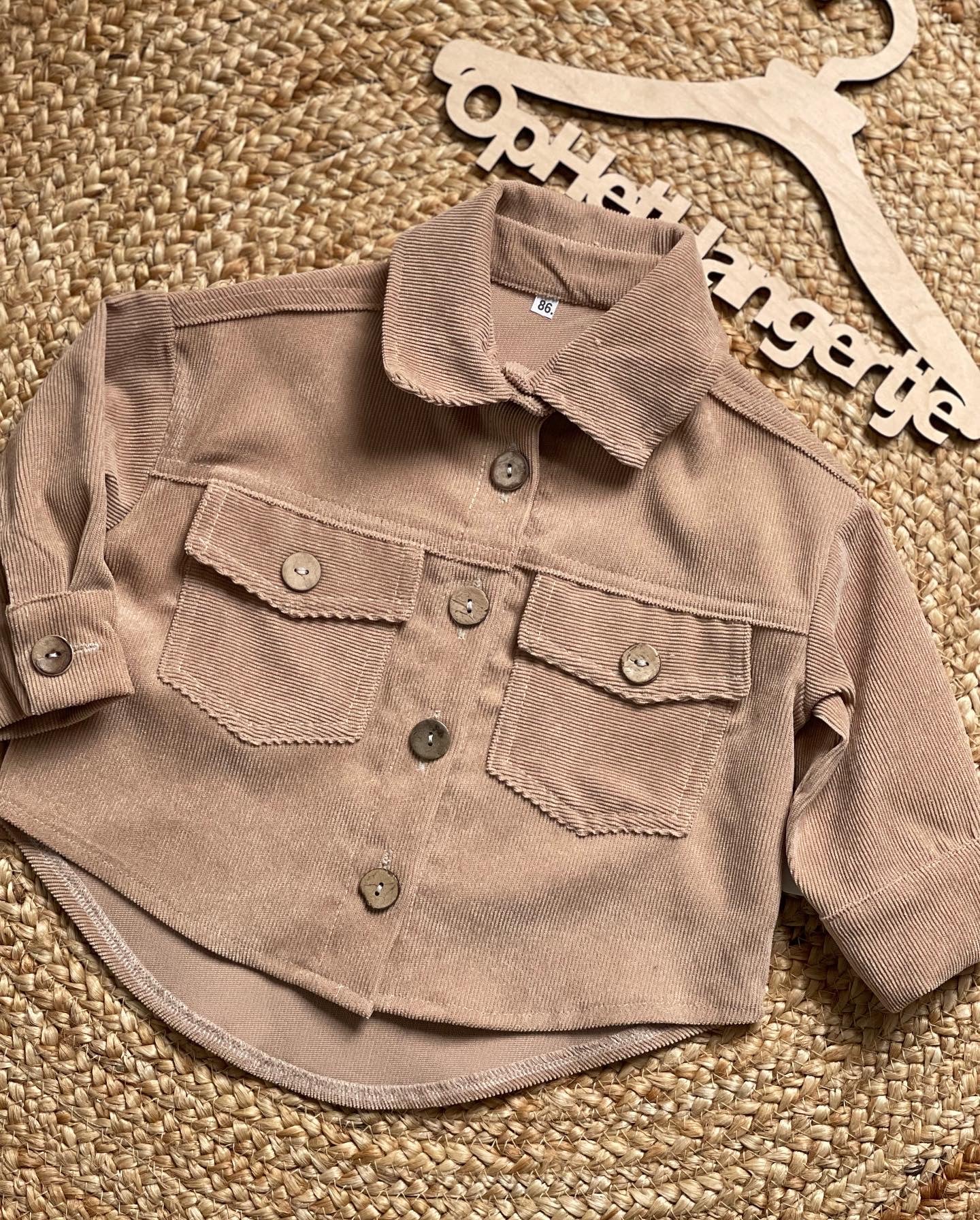 Jongens Corduroy Overshirt Beige