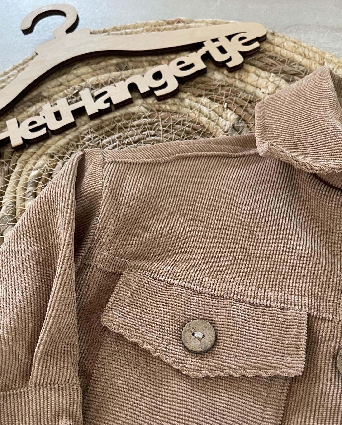 Jongens Corduroy Overshirt Beige