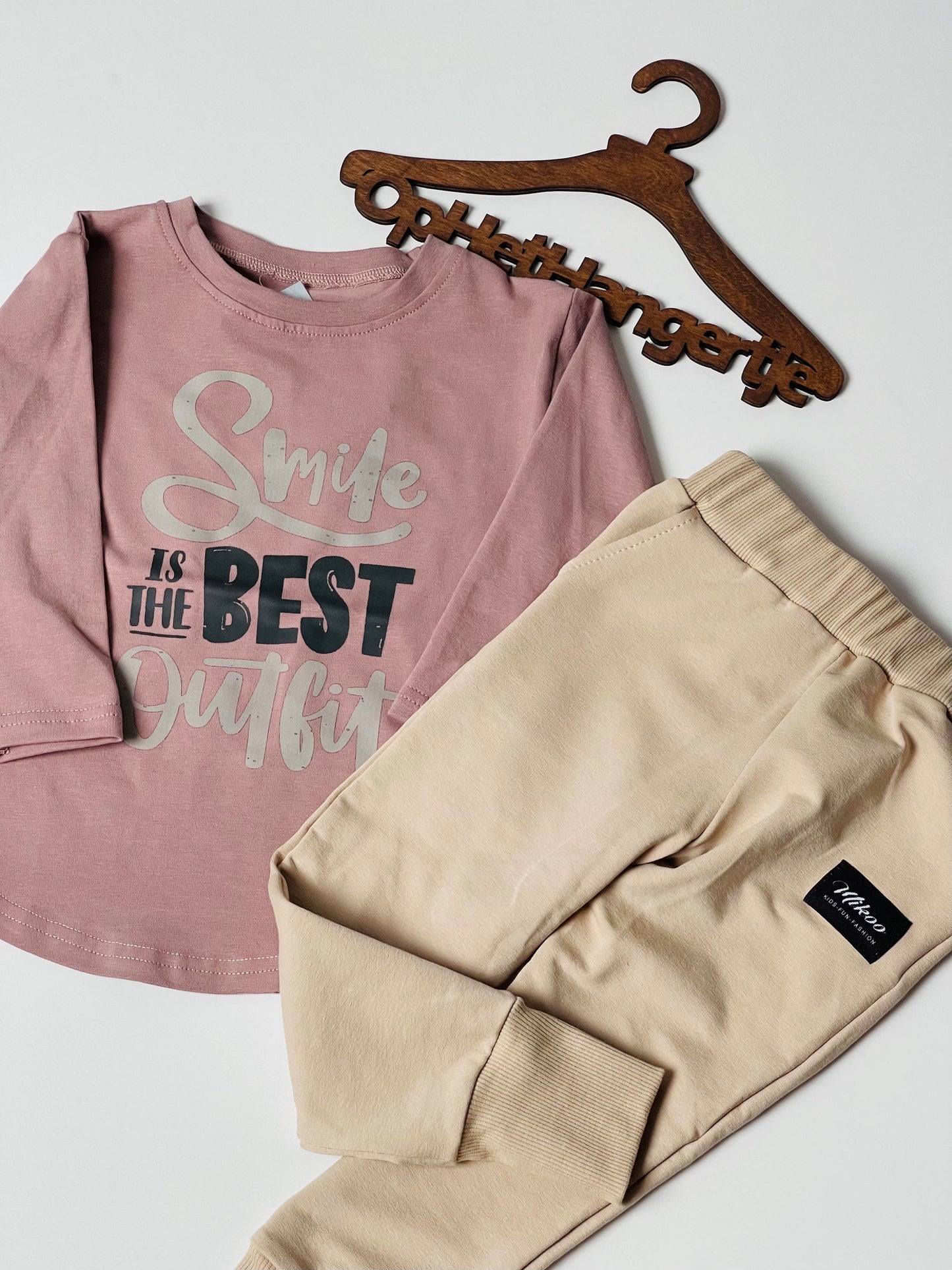 Meisjes Longsleeve 'Smile' Oud-Roze