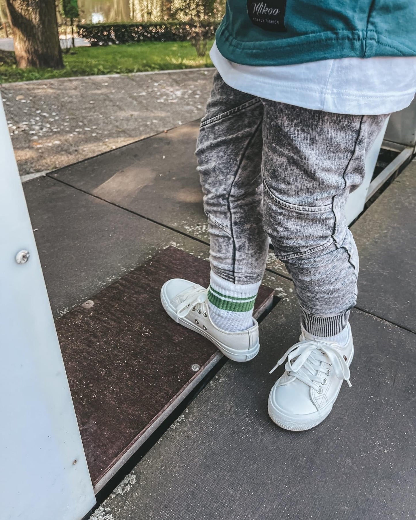 Jongens Jogging broek 'JOGGER ' Denim-look Grijs