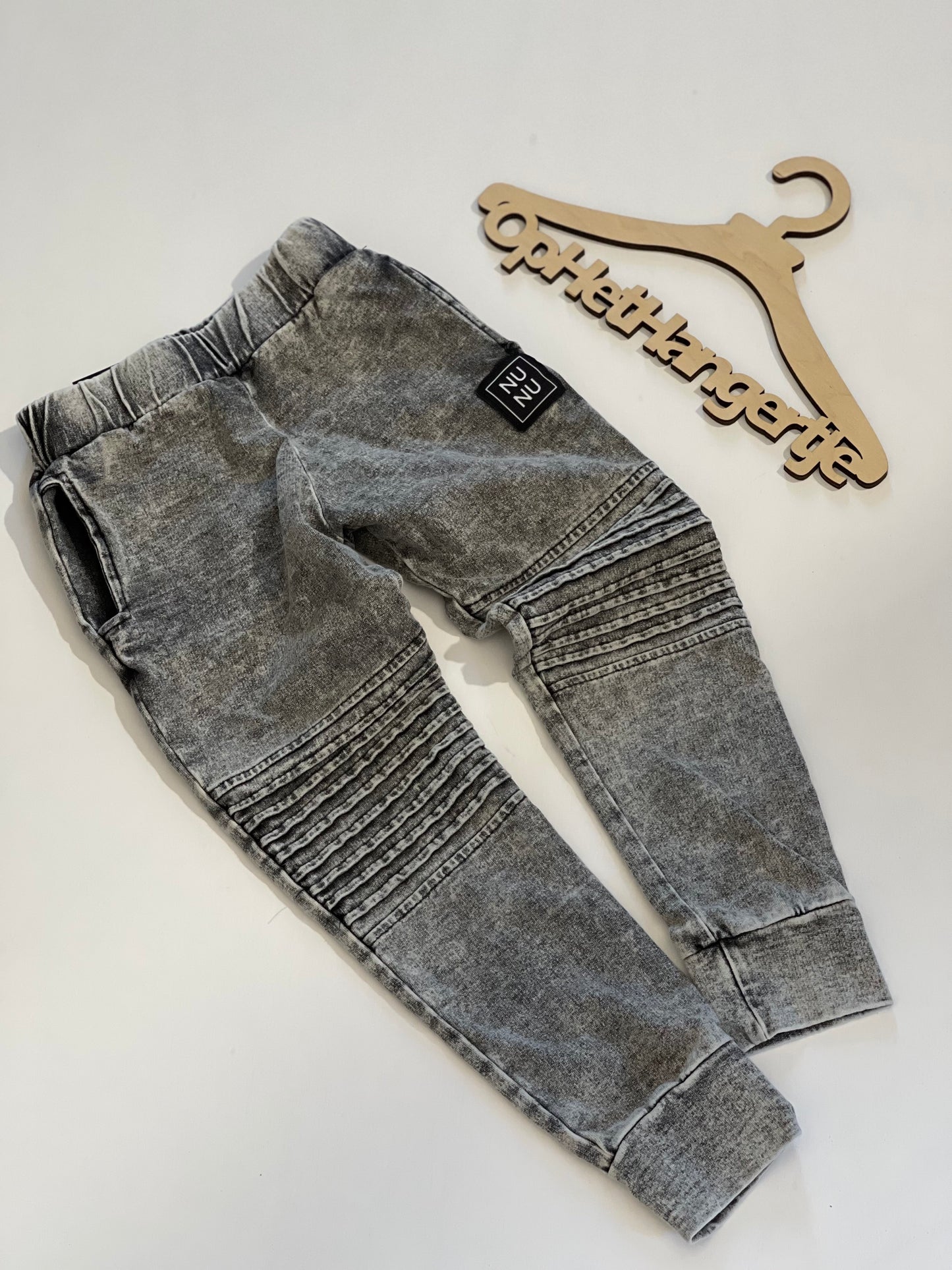 Jongens Joggers Broek ‘Harmony Slim’ Denimlook Zwart