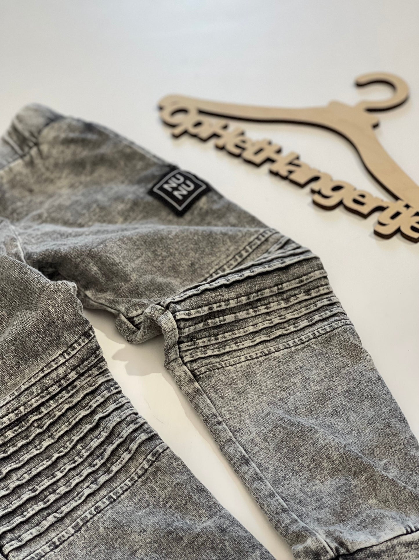 Jongens Joggers Broek ‘Harmony Slim’ Denimlook Zwart