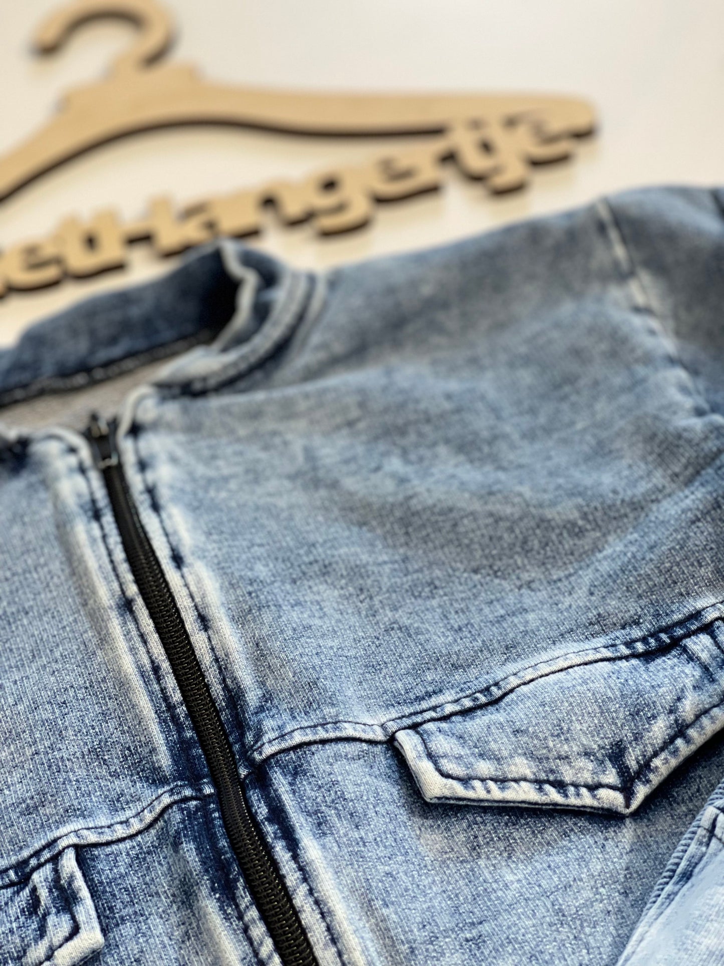 Jongens Setje 'Harmony Blue' Jack Met Decoratieve Flappen En Jogger Broek