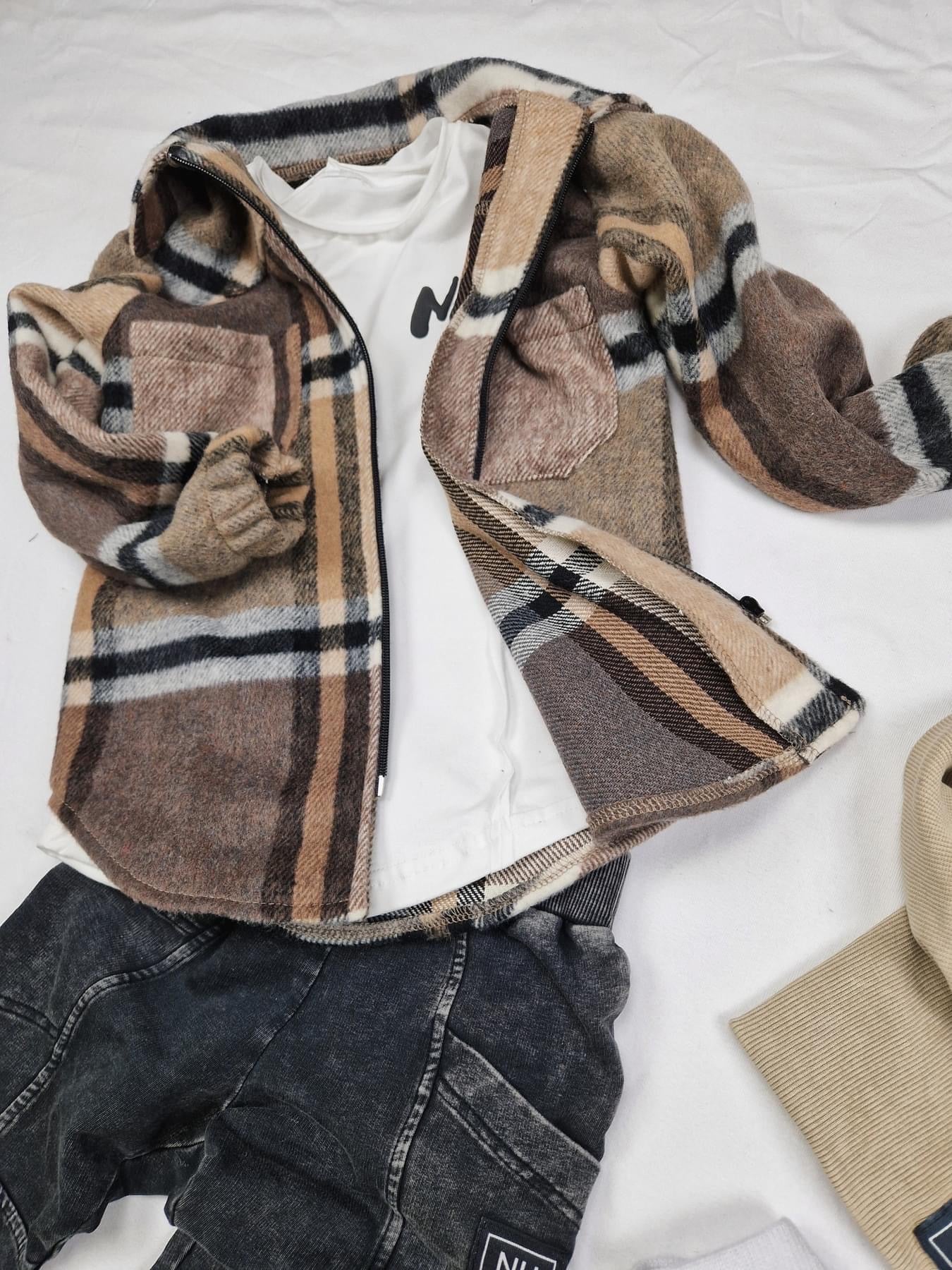 Jongens Houthakkers Vest ‘William’ Ritssluiting Bruin, Camel, Beige