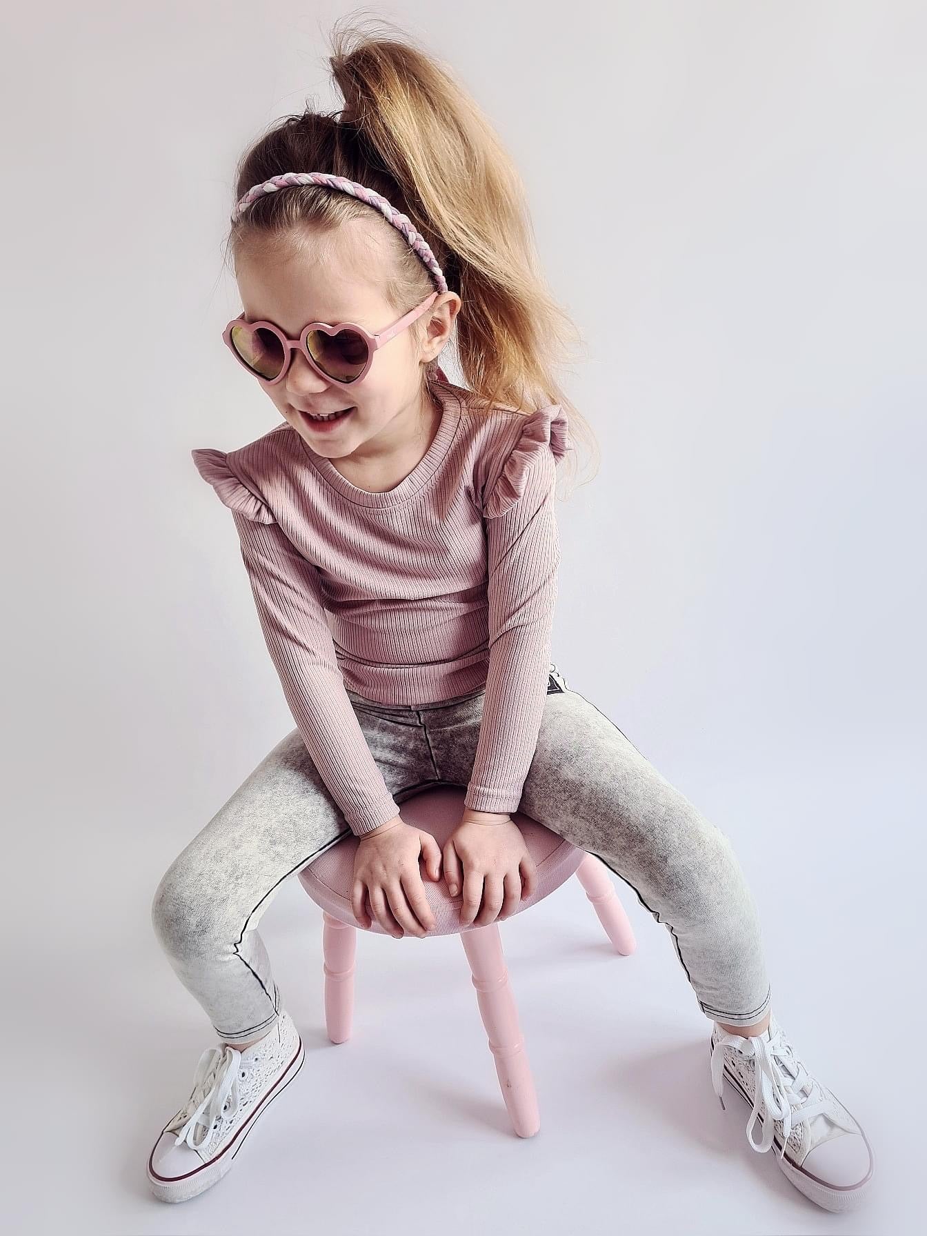 Meisjes Jeans Broek Slim Fit Met Zakken Denim-look Grijs