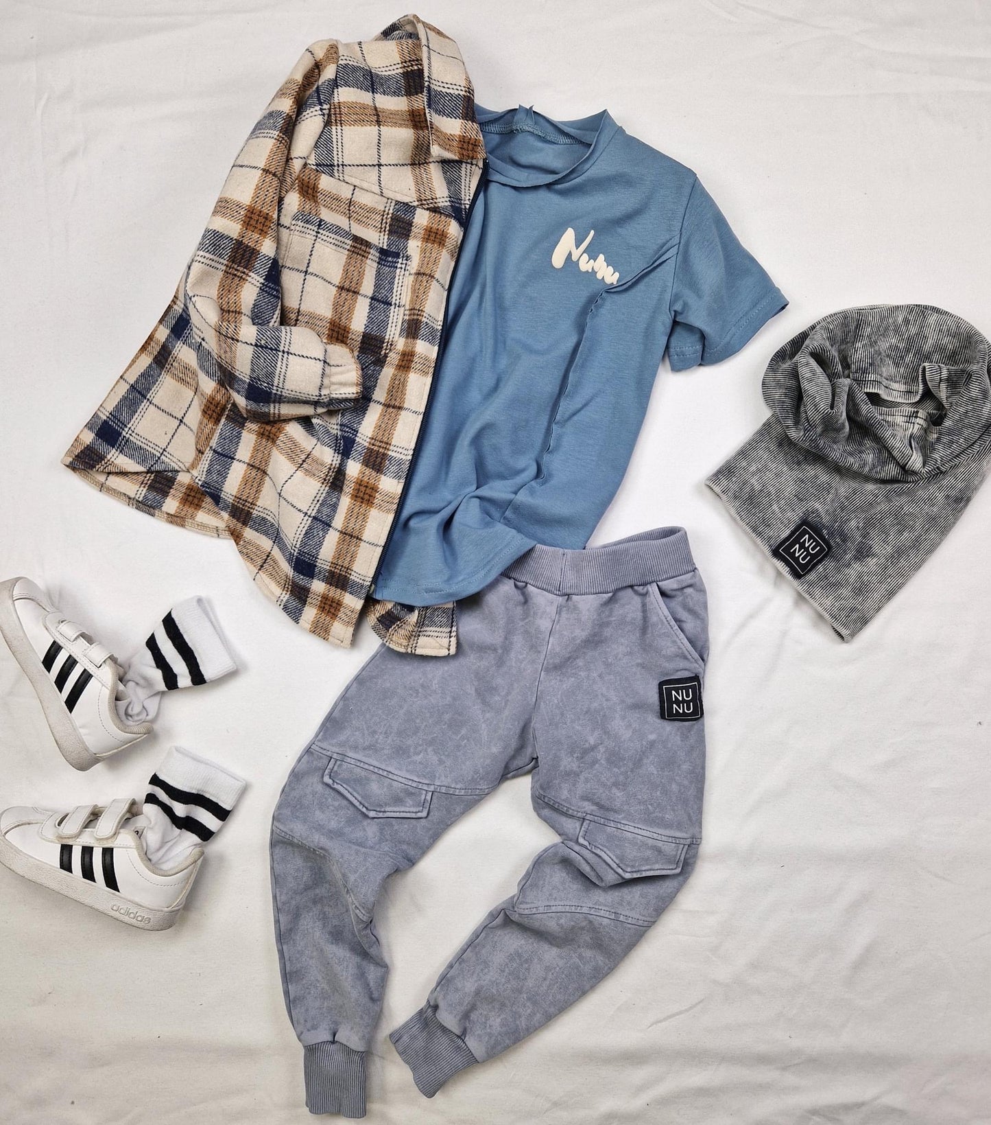 Jongens Pants Broek ‘Patka Slim’ Met Zakken En Decoratieve Flappen Grijs