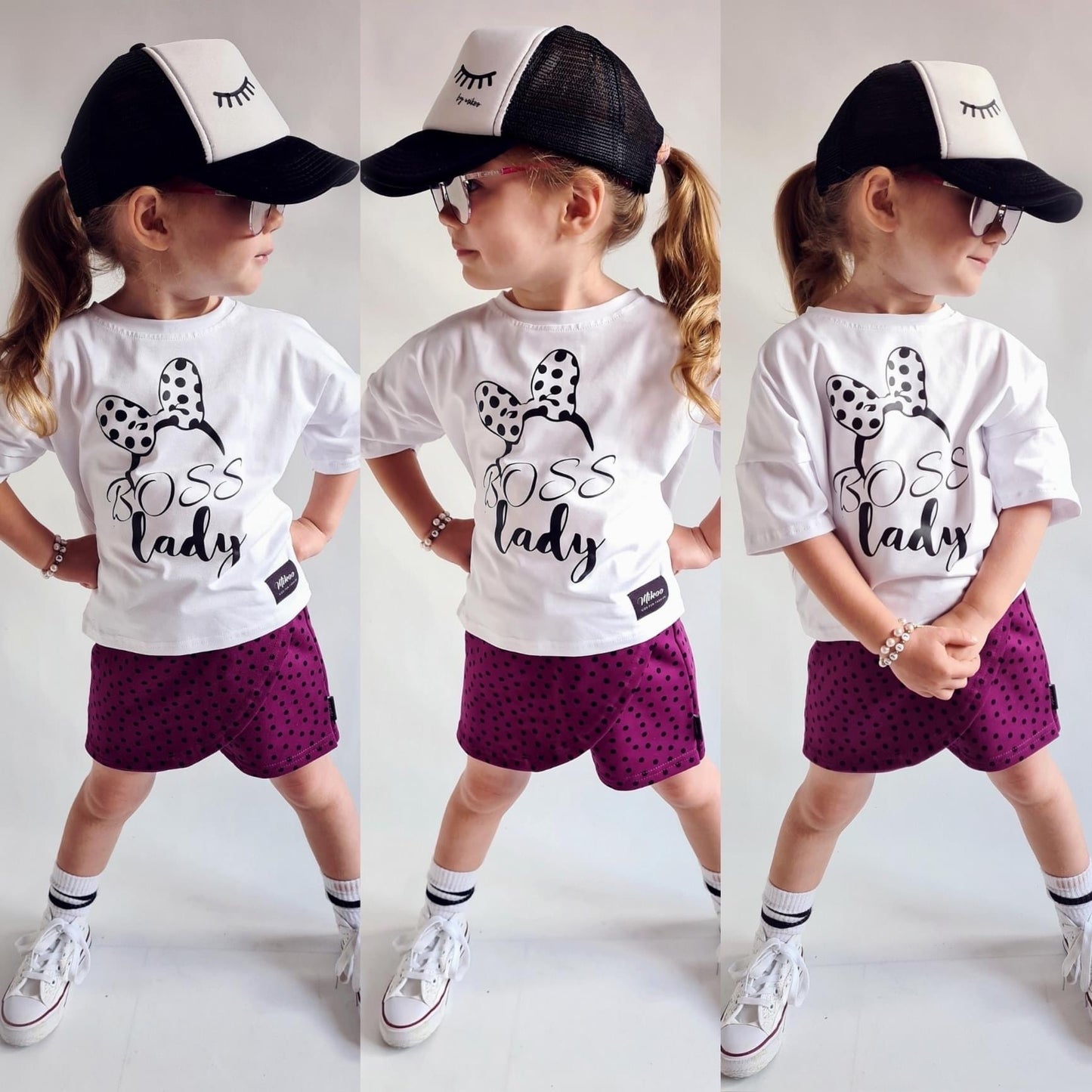 Short 'Broekrokje' Paars met Stippen