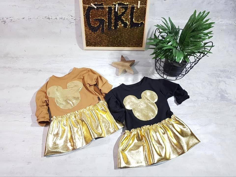 Meisjes Tuniek 'Mickey' met Opdruk Camel / Goud