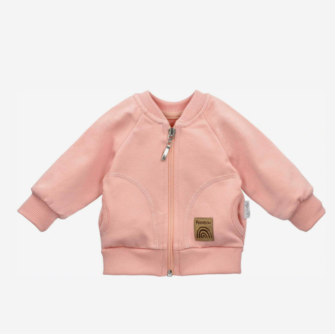 Meisjes Jack 'Rainbow' met Rits en Zakken Zalm-Roze