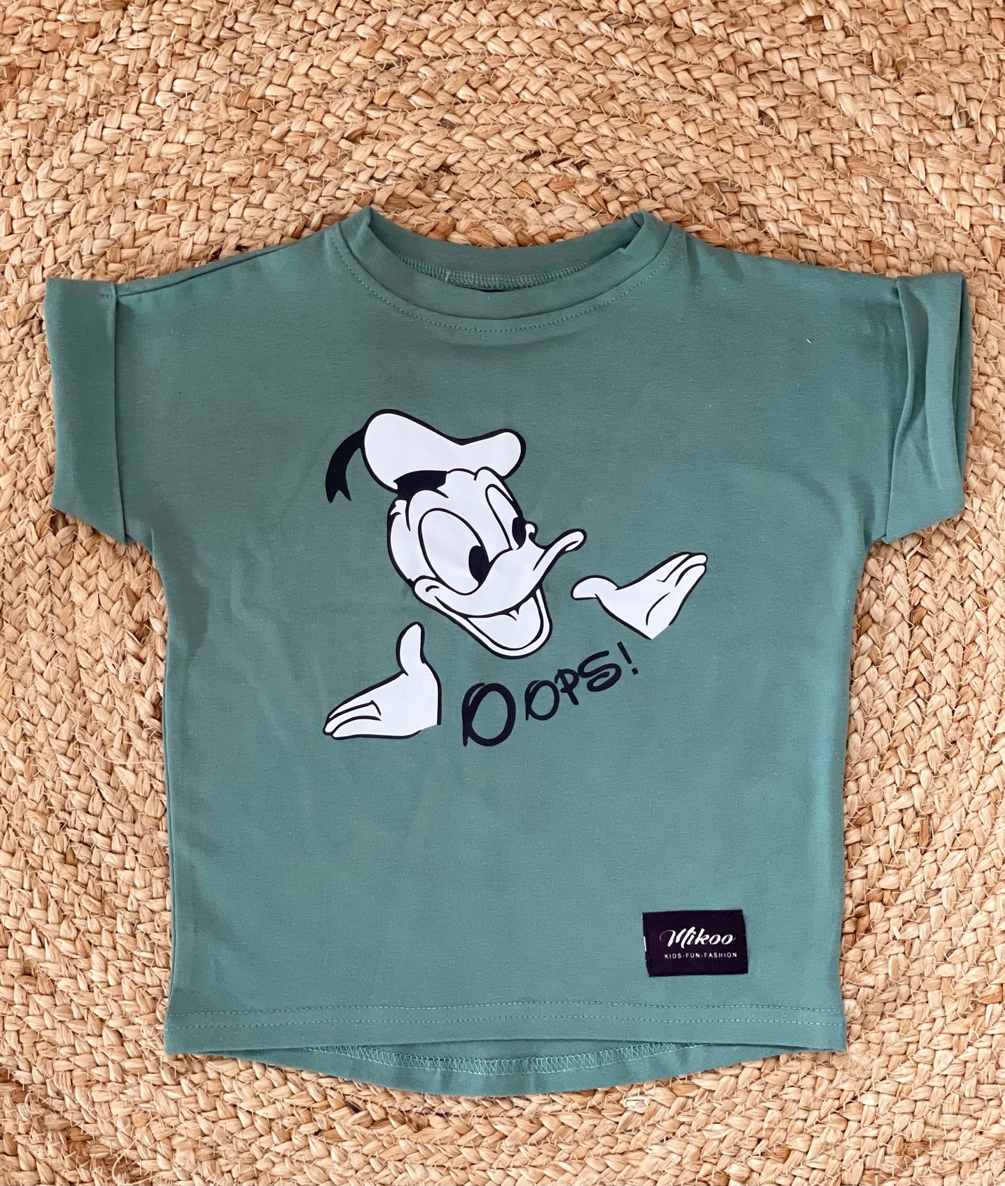 Jongens T-Shirt 'OOPS' Vintage Green