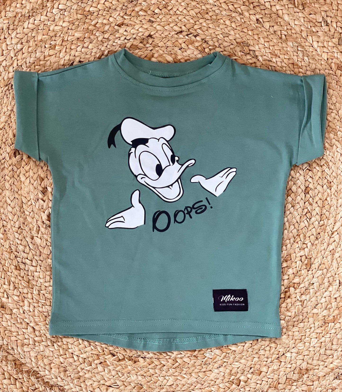 Jongens T-Shirt 'OOPS' Vintage Green