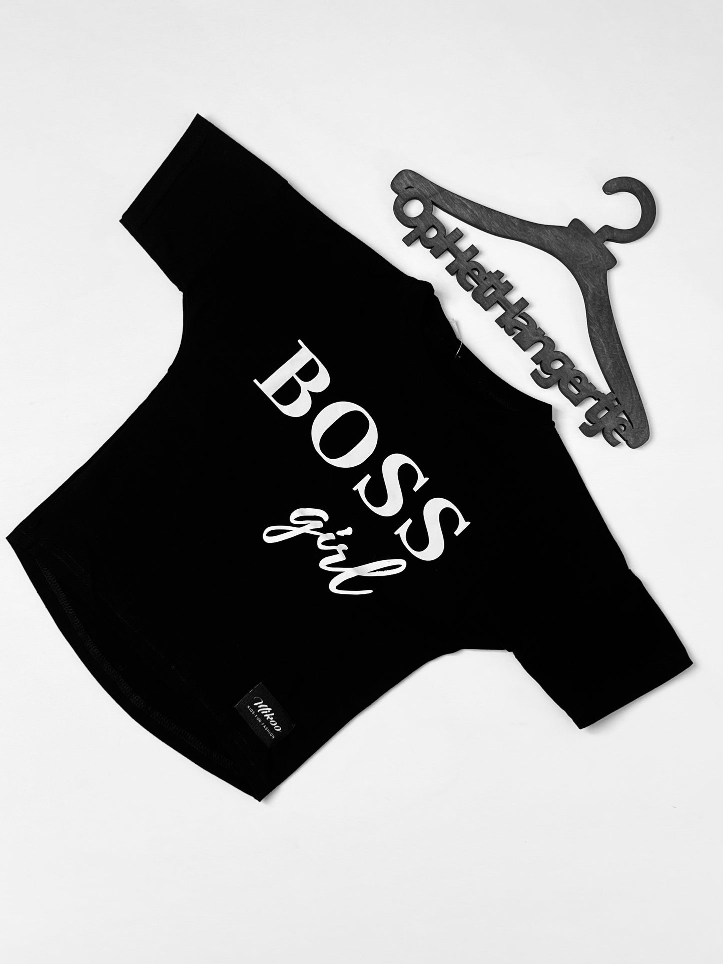 Meisjes T-Shirt 'BOSS GIRL' Zwart