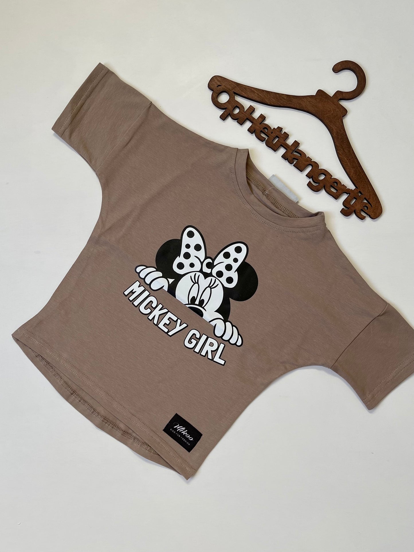 Meisjes T-Shirt 'MICKEY GIRL' Lattee