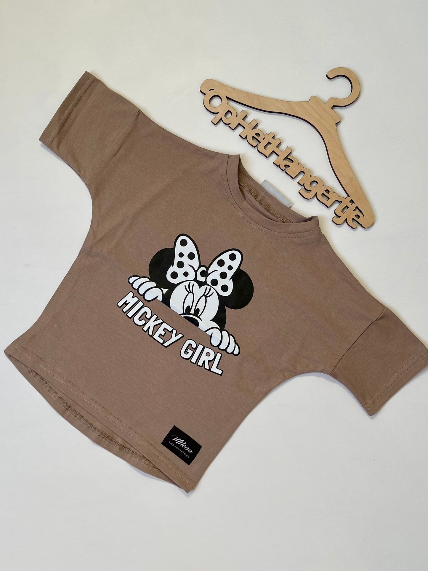 Meisjes T-Shirt 'MICKEY GIRL' Lattee