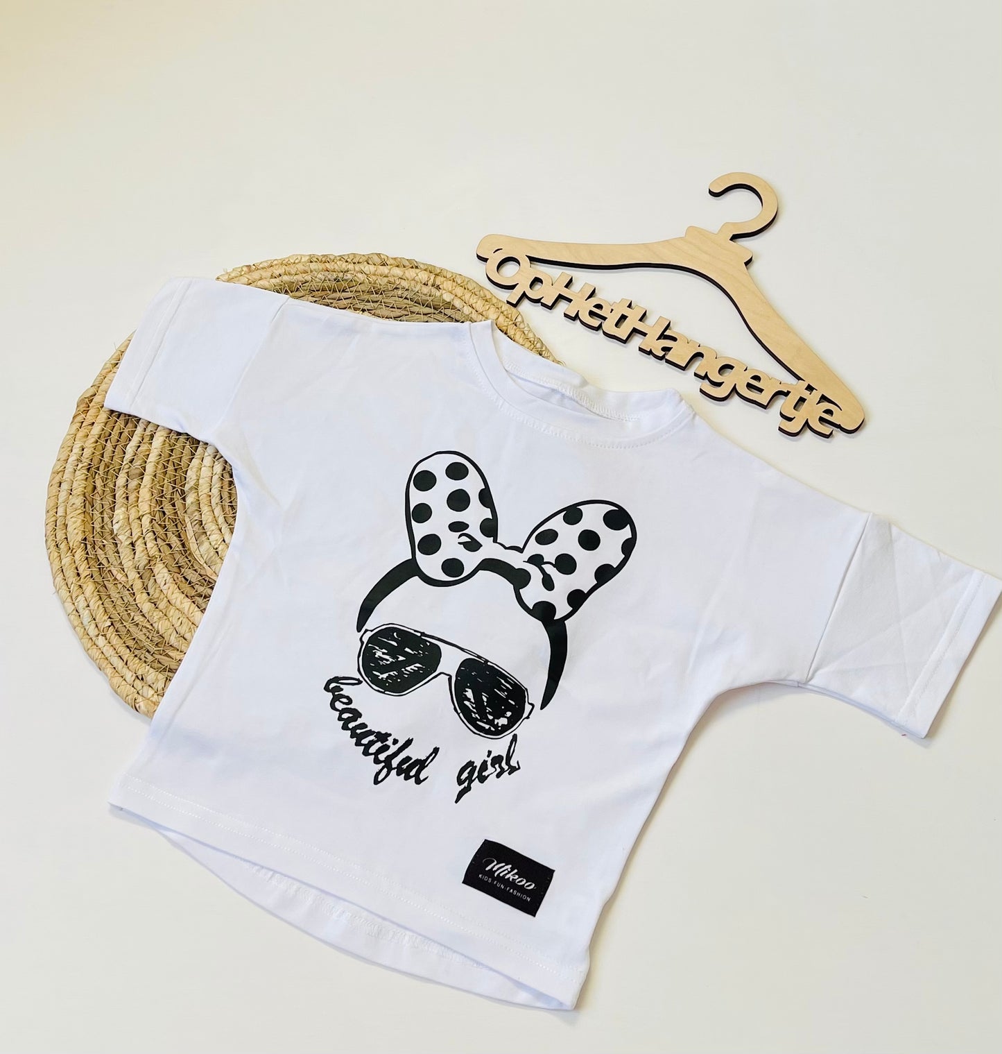 Meisjes T-Shirt 'BEAUTIFUL GIRL' Wit