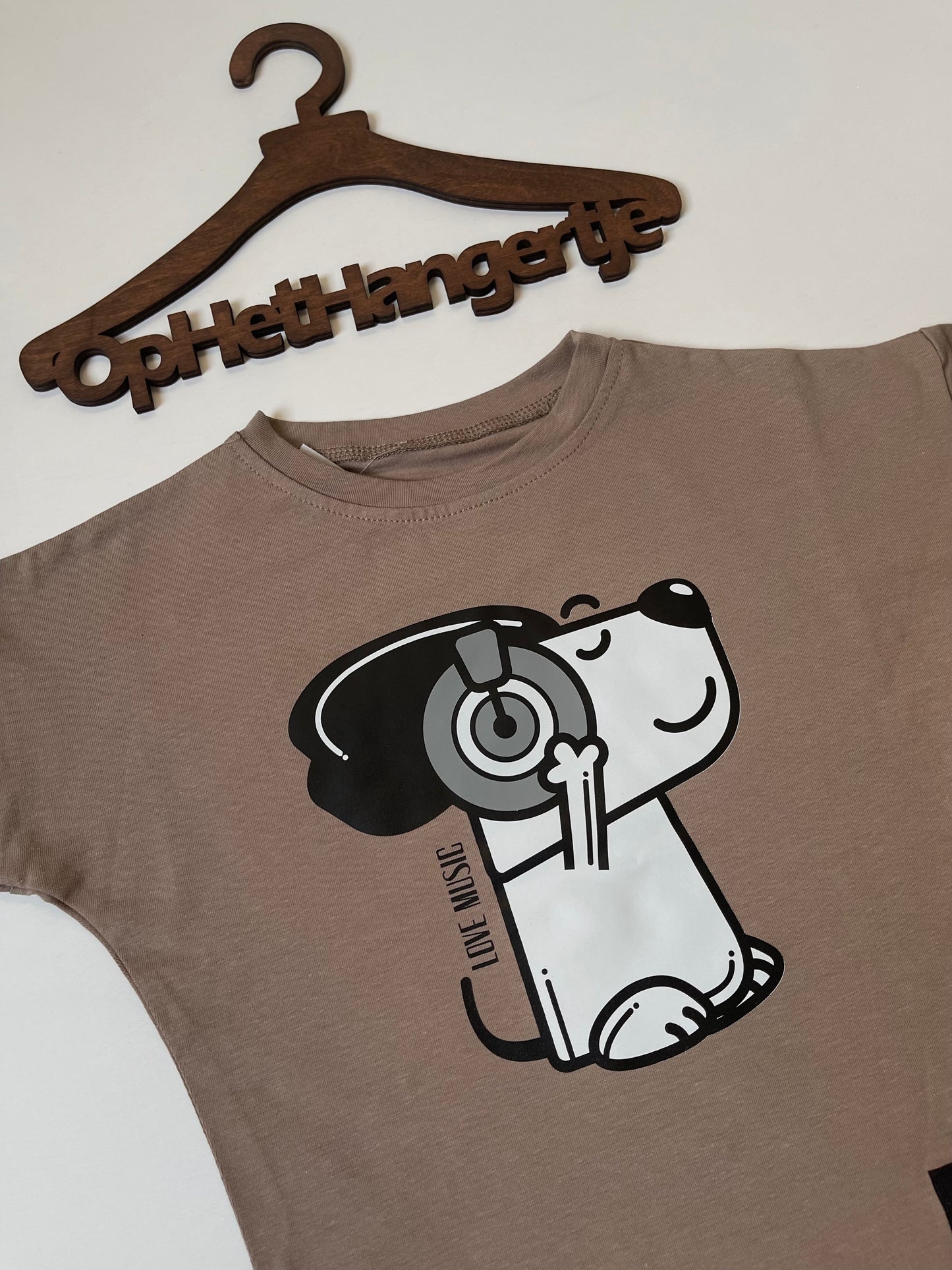 Jongens T-Shirt 'LOVE MUSIC' Lattee