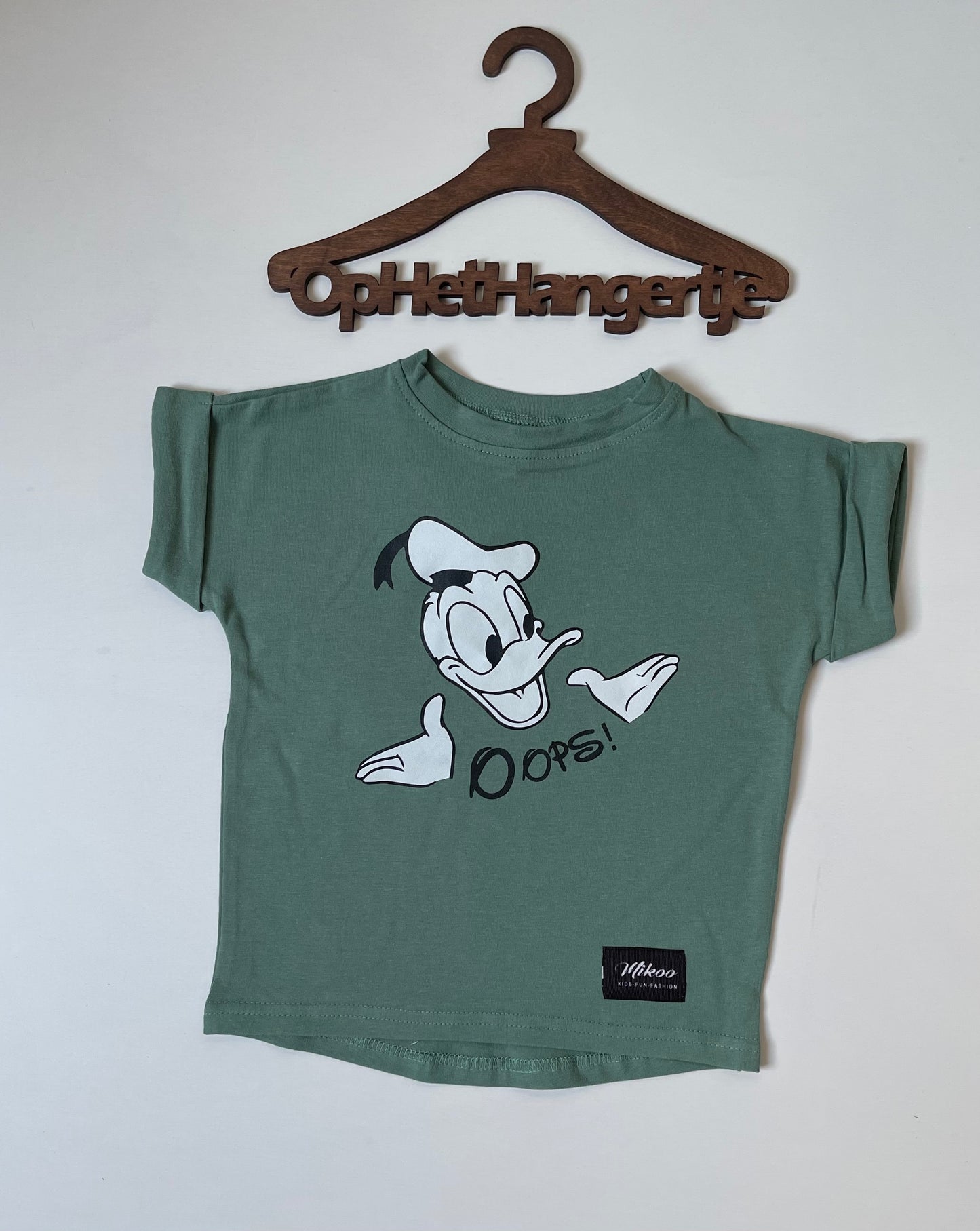 Jongens T-Shirt 'OOPS' Vintage Green