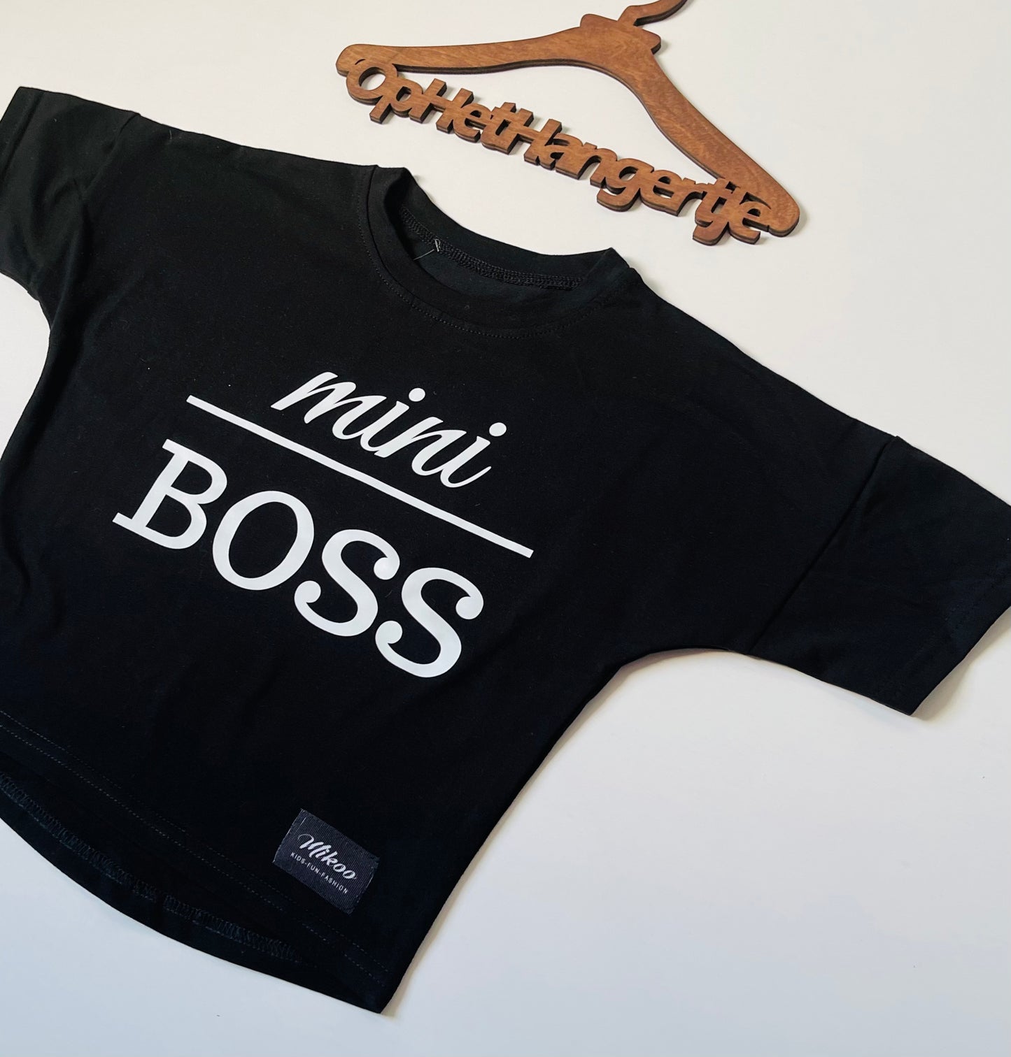 Jongens T-Shirt 'MINI BOSS' Zwart
