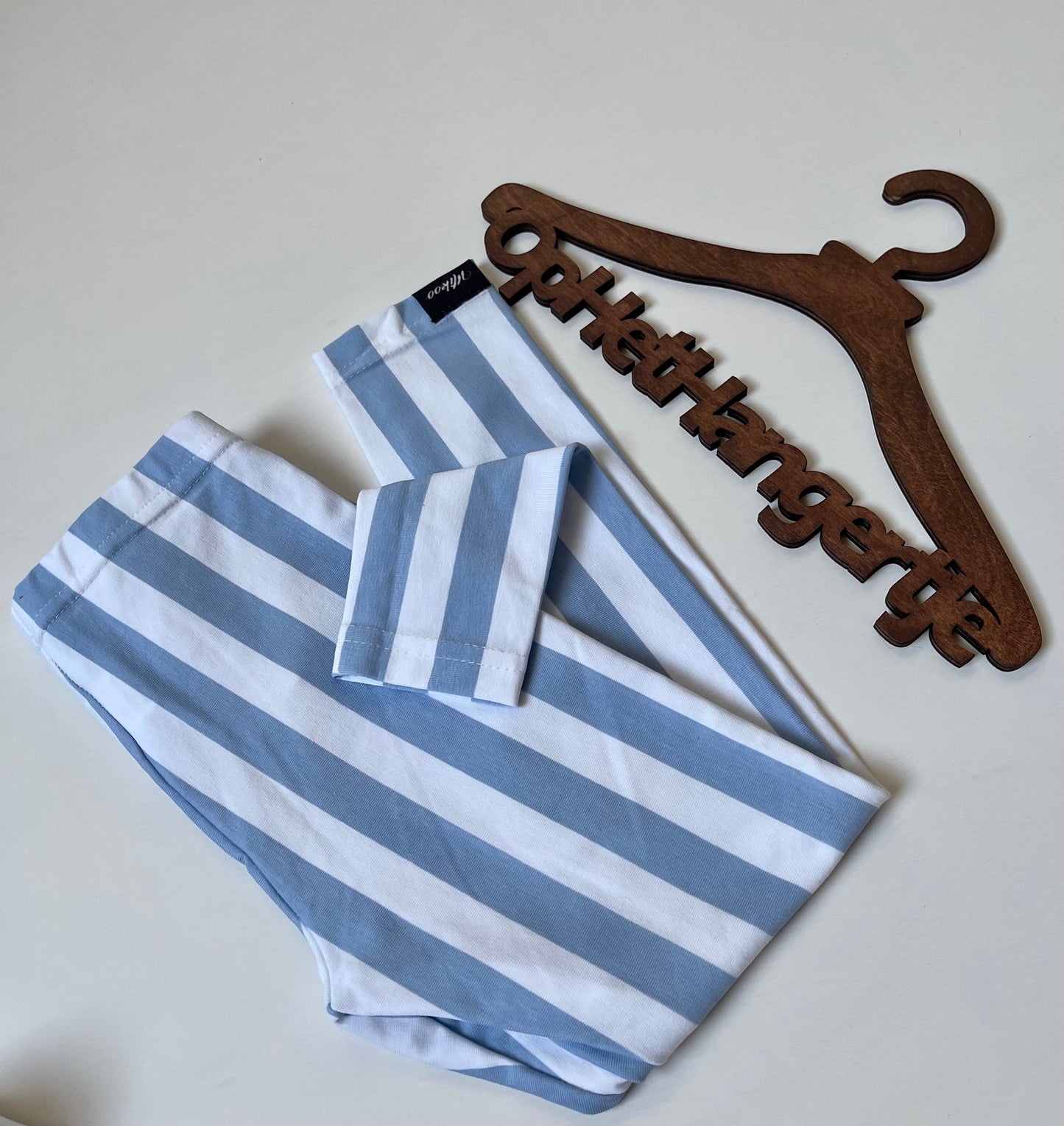 Legging Gestreept Wit / Blauw