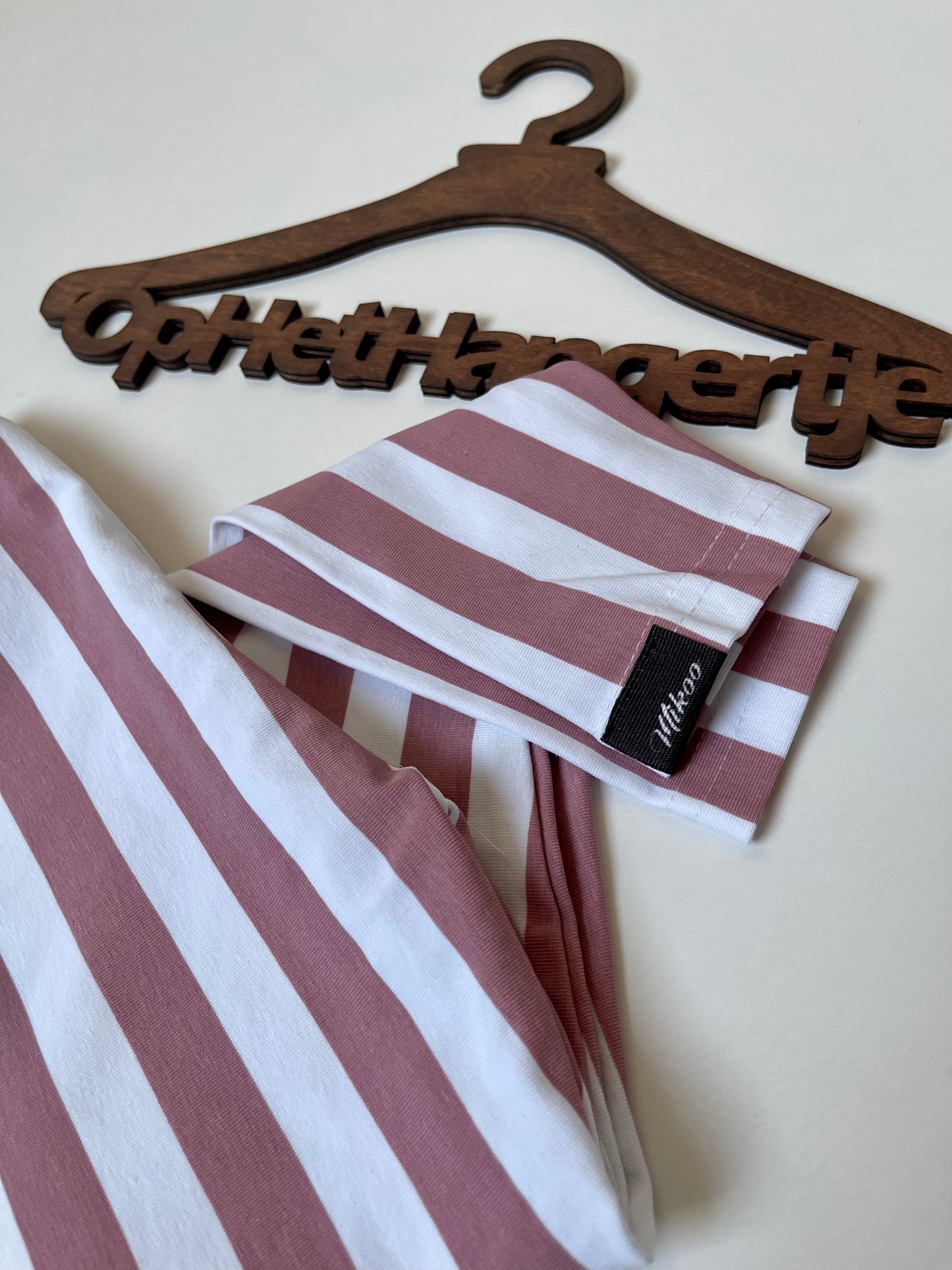 Legging Gestreept Wit / Roze
