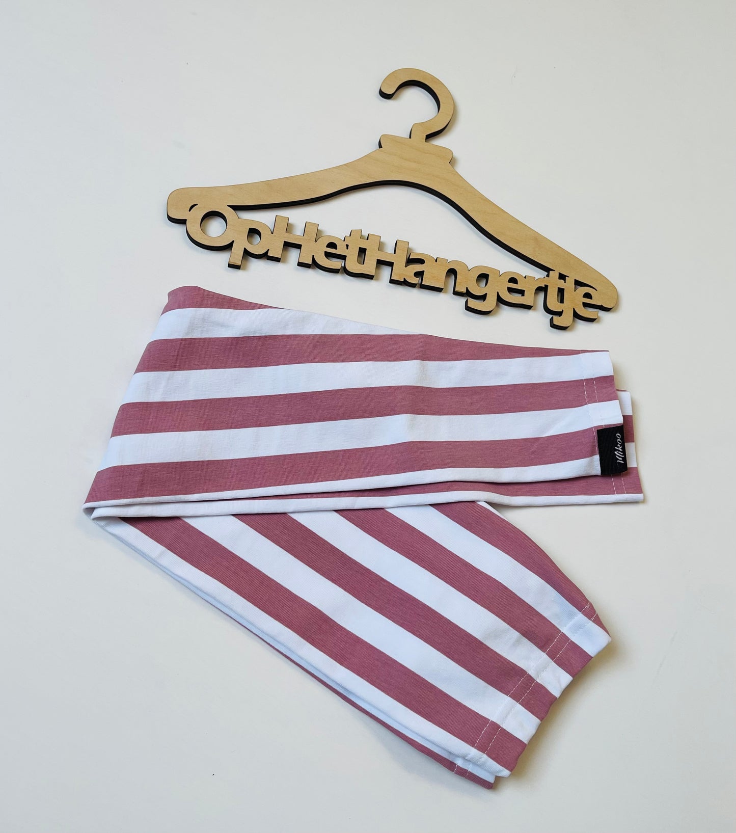 Legging Gestreept Wit / Roze