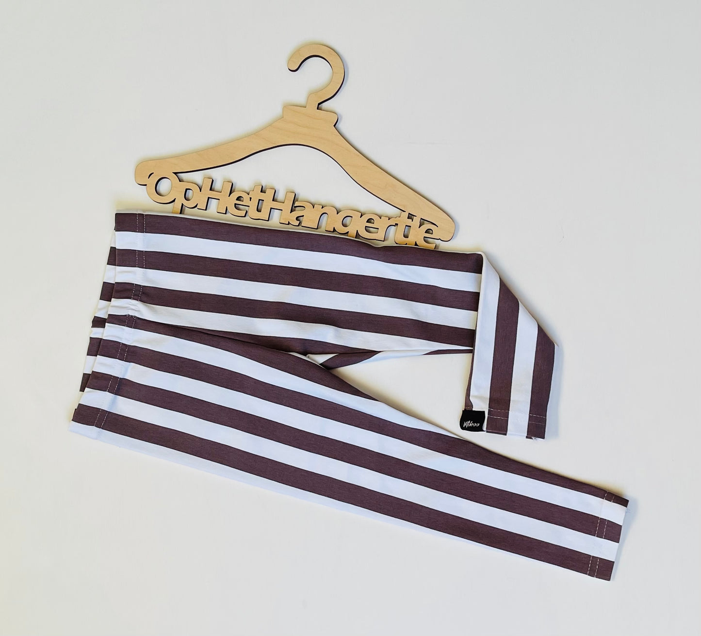 Legging Gestreept Wit / Lattee