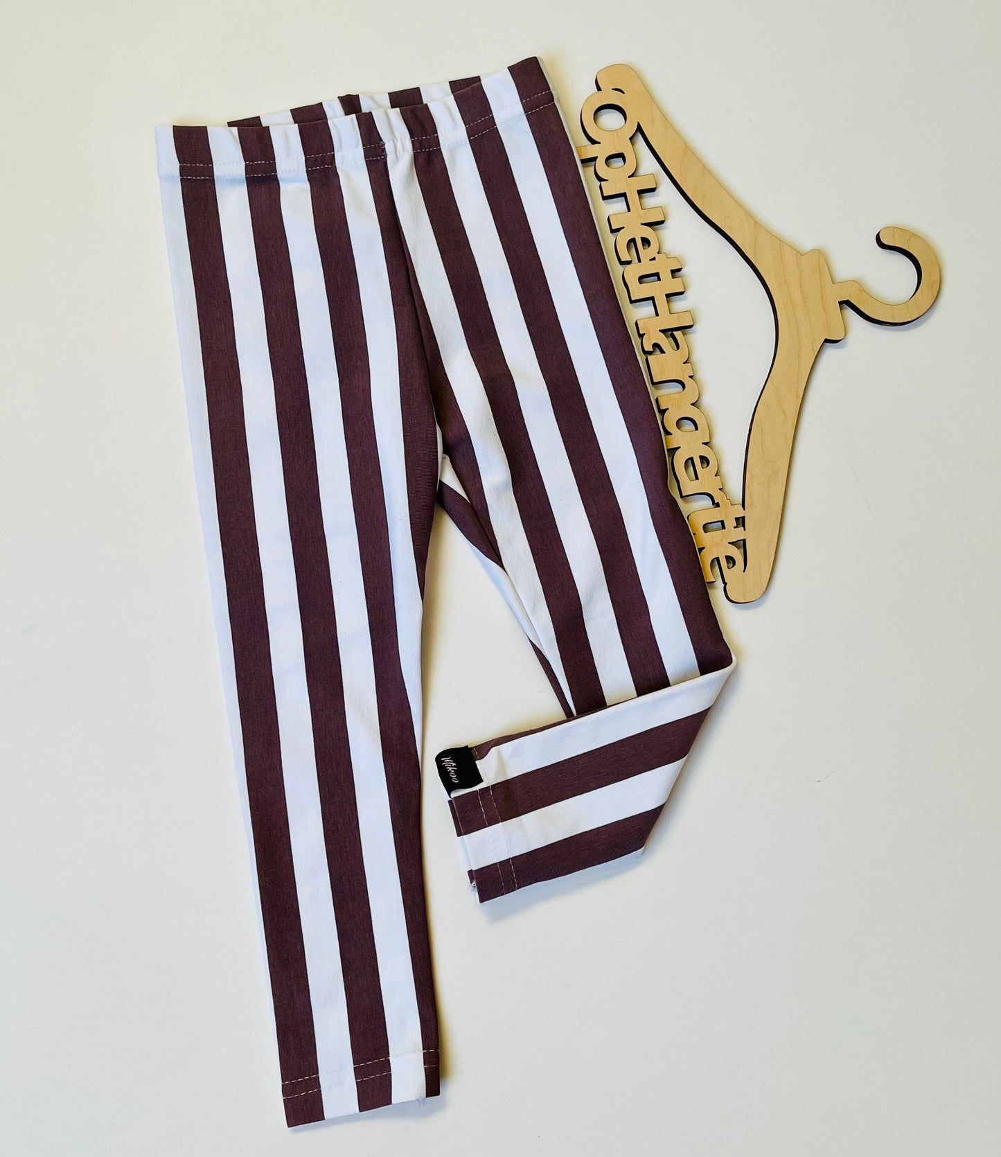 Legging Gestreept Wit / Lattee