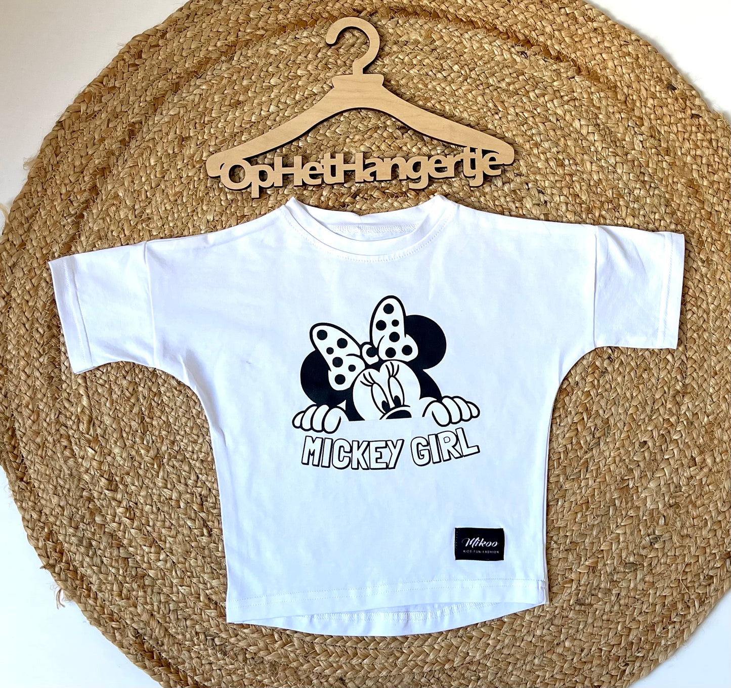 Meisjes T-Shirt 'MICKEY GIRL' Wit