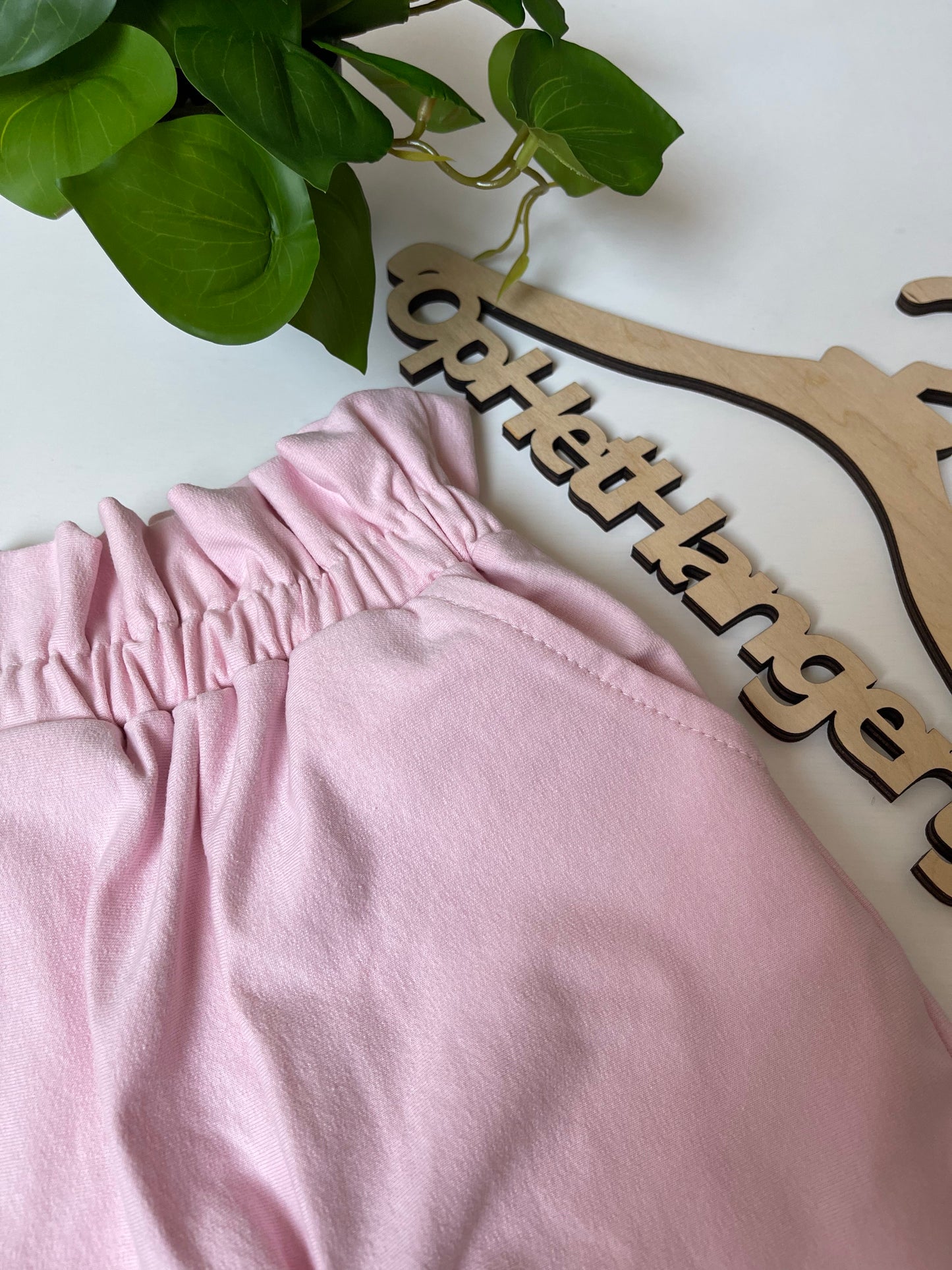 Meisjes Broek 'De-Taille' met Ruche Stretch-band Roze