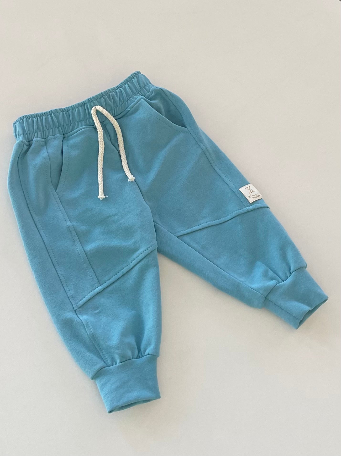 Jongens Jogging broek Blauw met decoratief koord