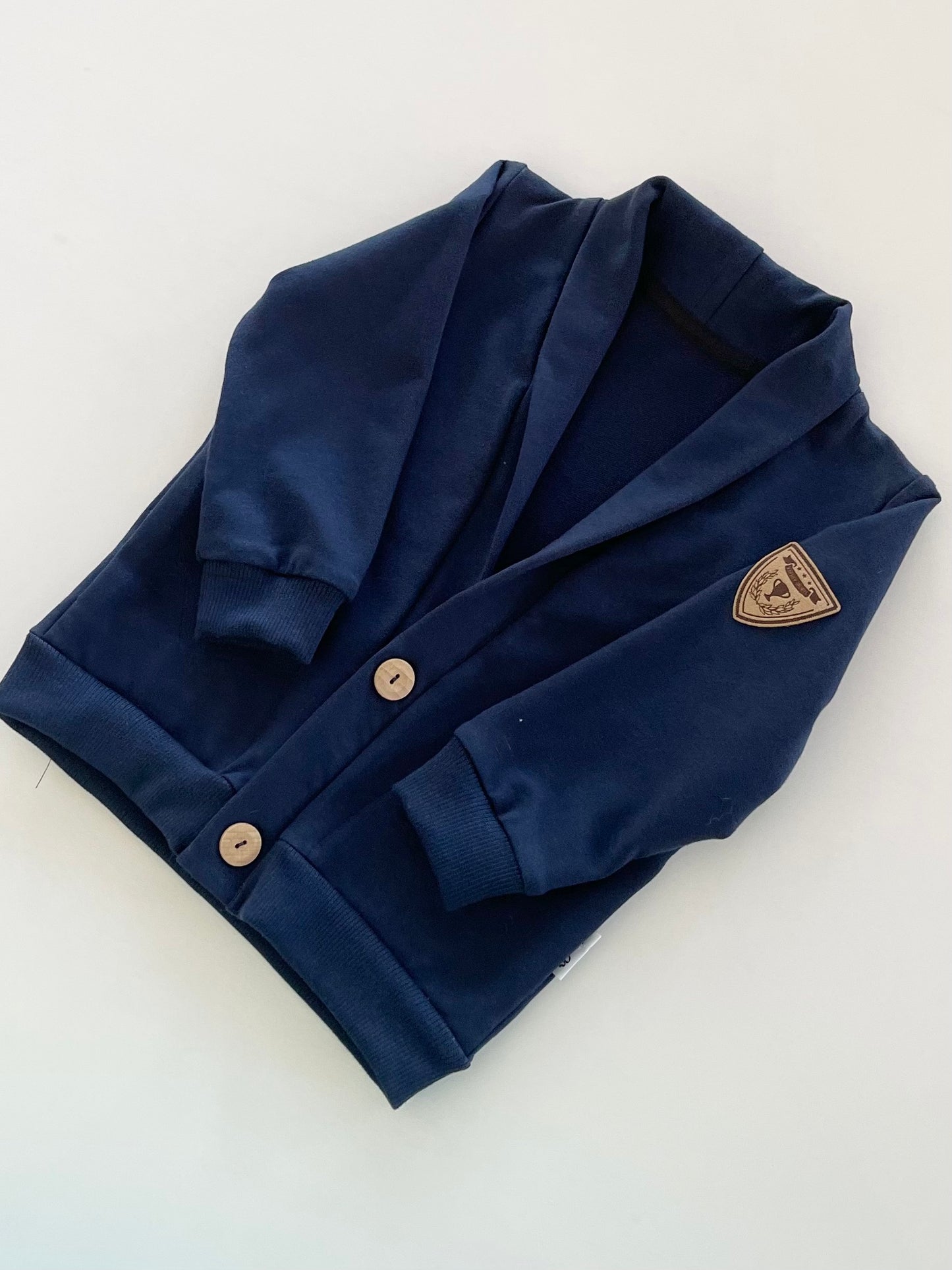 Jongens Colbert 'Champion' Houten Knopen Donker Blauw