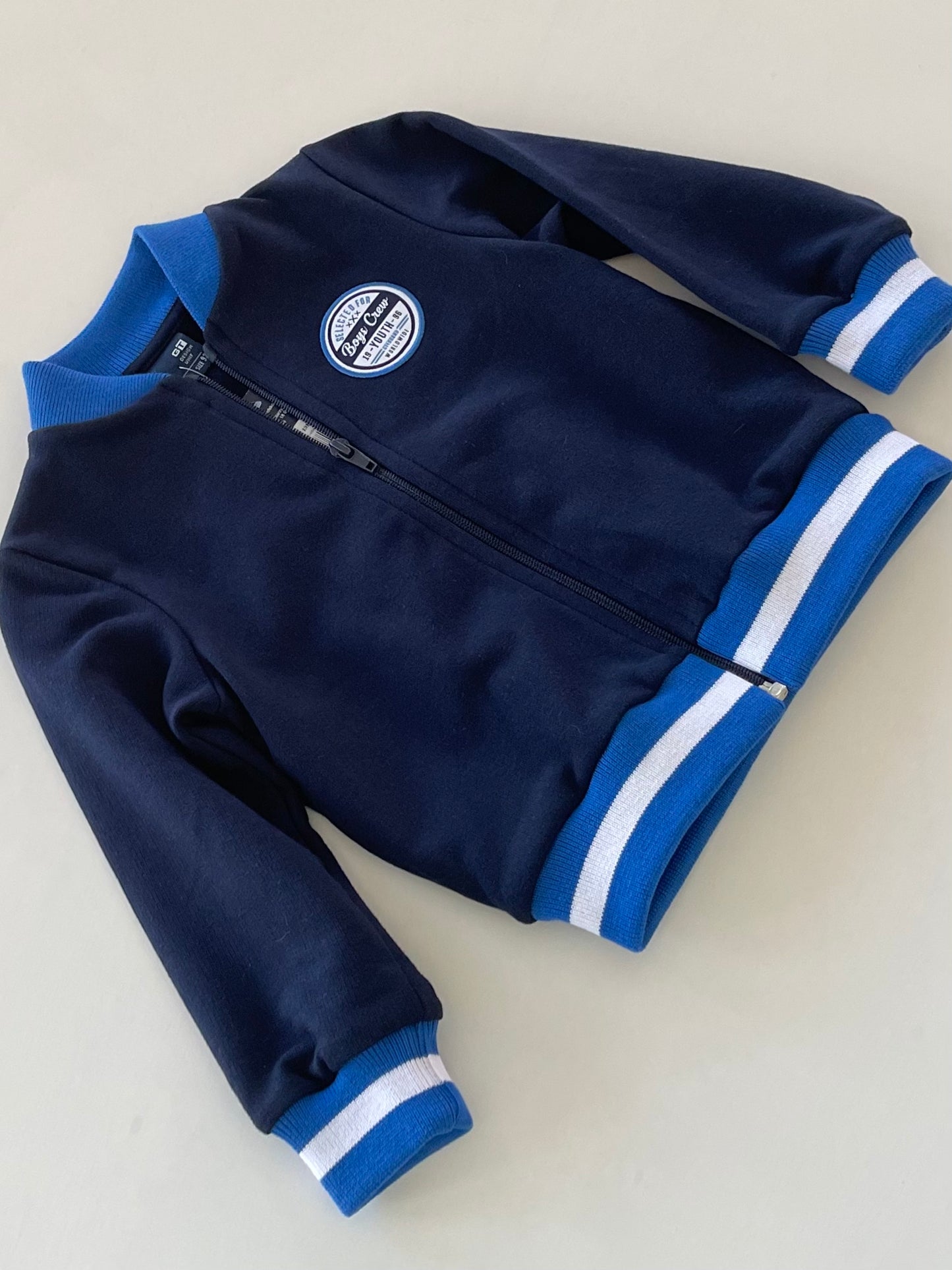 Jongens Jack 'Boys Crew' met Ritssluiting Donker Blauw