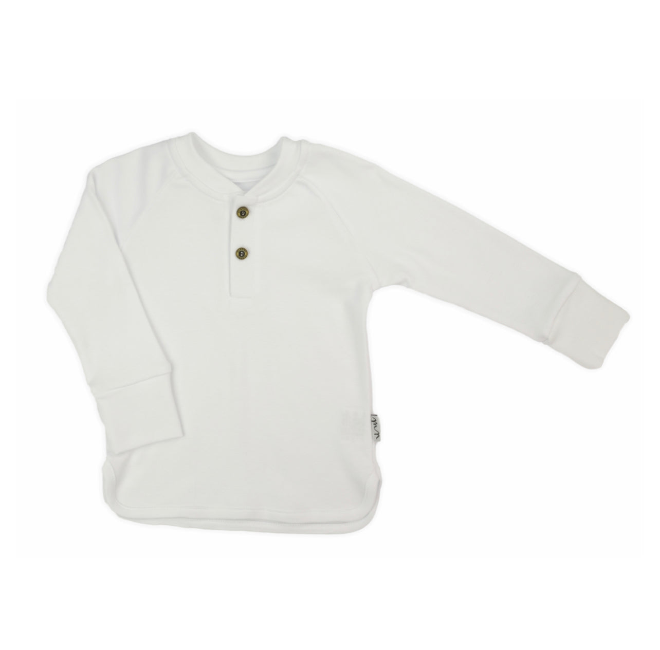 Jongens Longsleeve 'White' met Knoopjes Wit