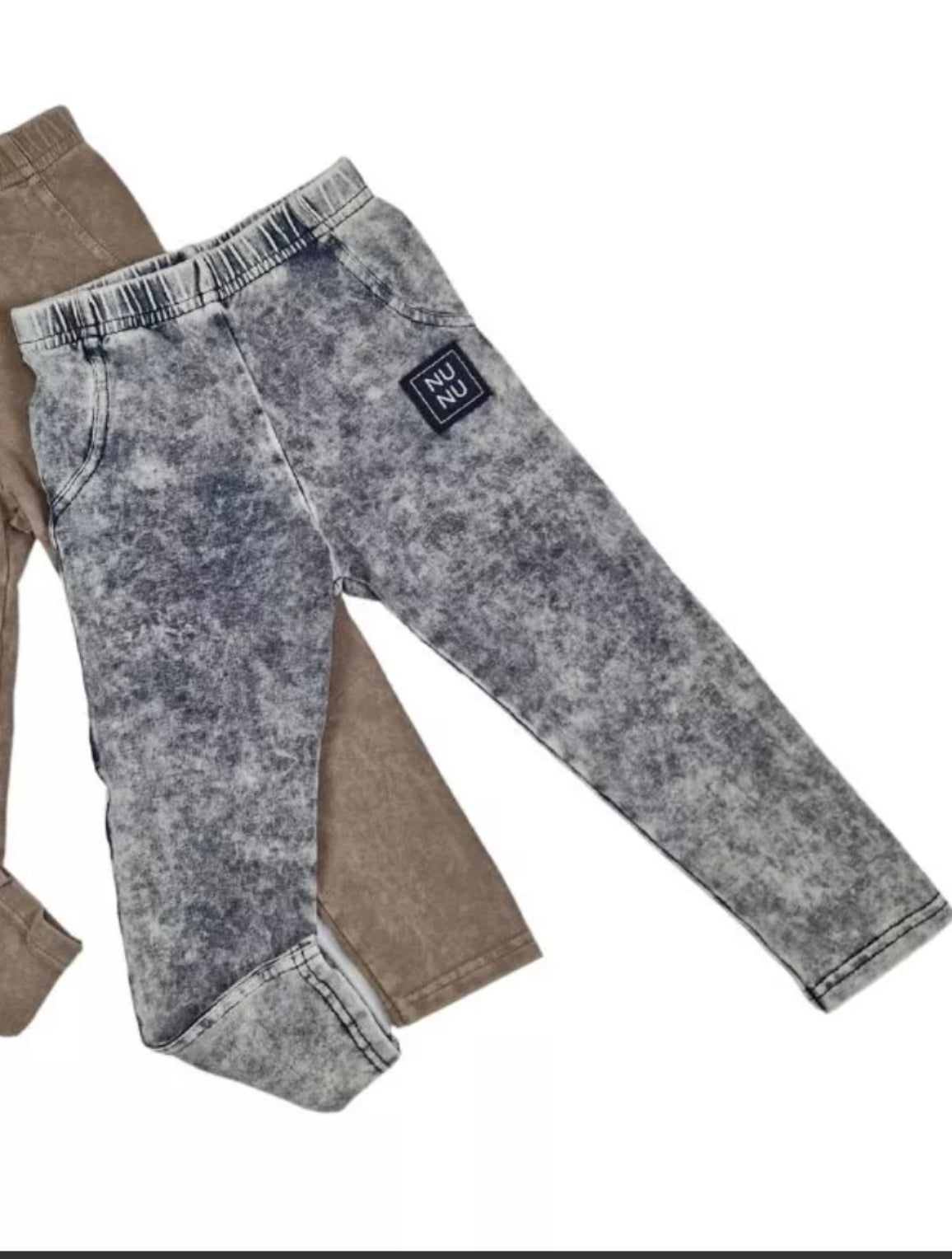 Meisjes Jeans Broek Slim Fit Met Zakken Denim-look Grijs