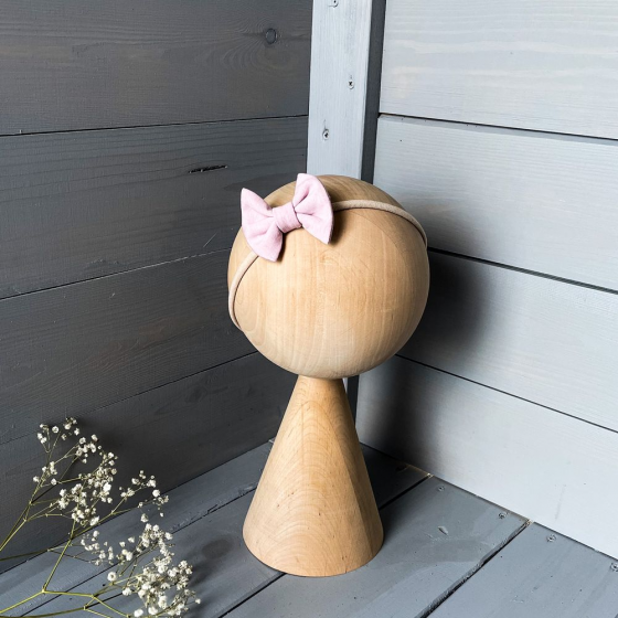 Haarbandje Strik 'Poeder Roze' Roze