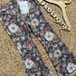 Meisjes Flared Broek 'Purple Garden' Paars met Bloemenmotief