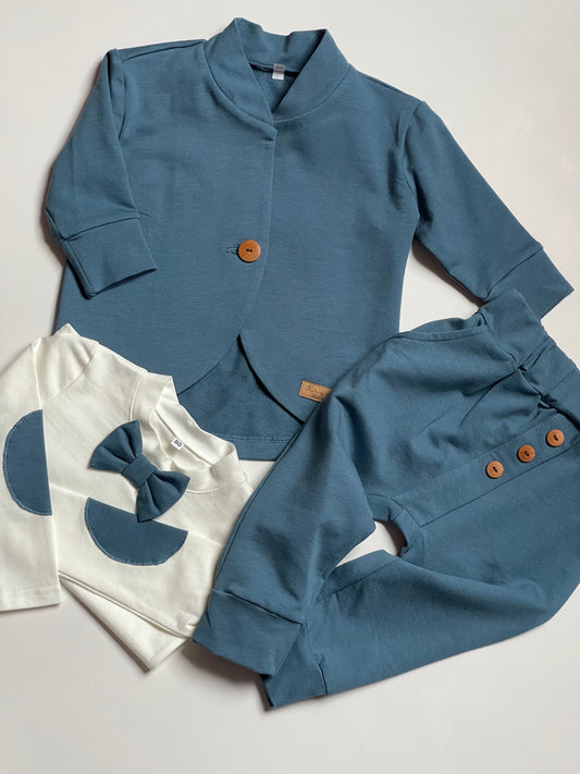 Modern Pakje Drie-delig 'Tuxedo II' Hydro-Blauw