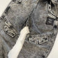 Jongens Pants Broek ‘Patka’ met Decoratieve Flappen Denimlook Zwart