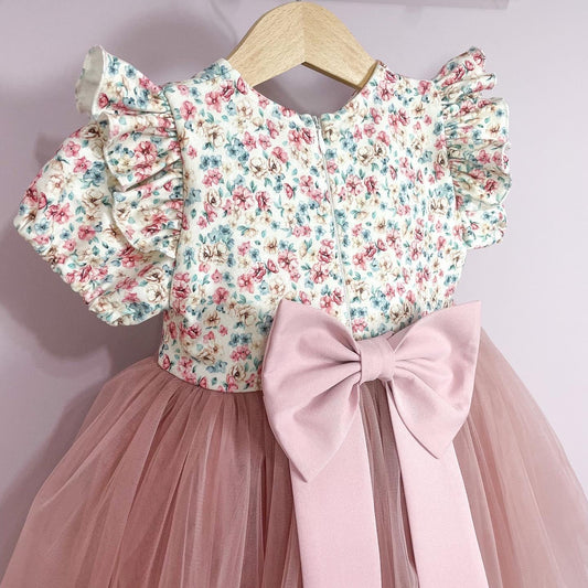 Tule Jurk 'Maja Betoverende Weide' Creme / Roze