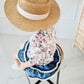 Meisjes Shirt met Ruches Creme / Bloemenmotief
