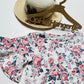 Meisjes Shirt met Ruches Creme / Bloemenmotief